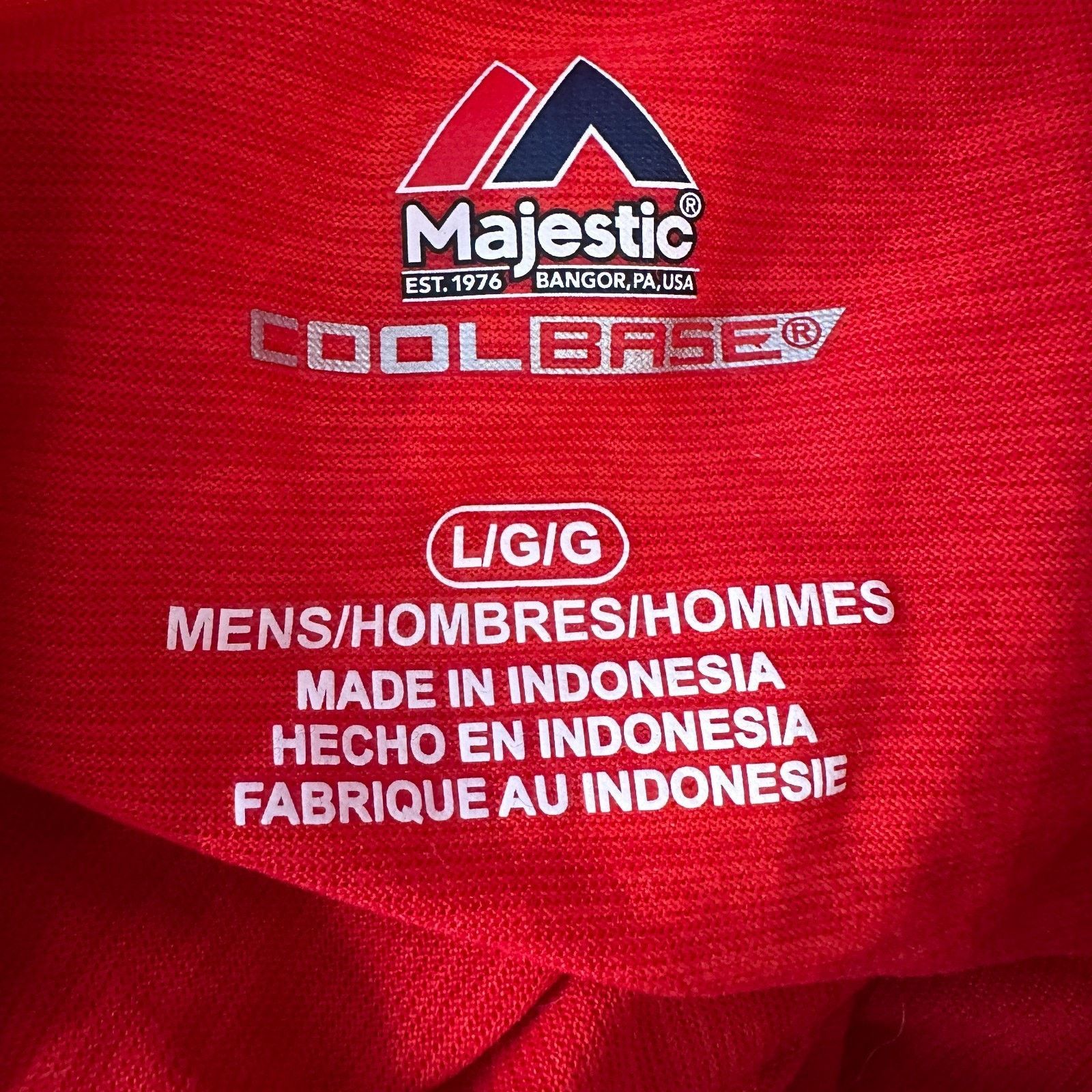 Majestic Majestic Philadelphia Phillies Baseball Jacket Men L Red Zip Size US L / EU 52-54 / 3 - 5 Thumbnail