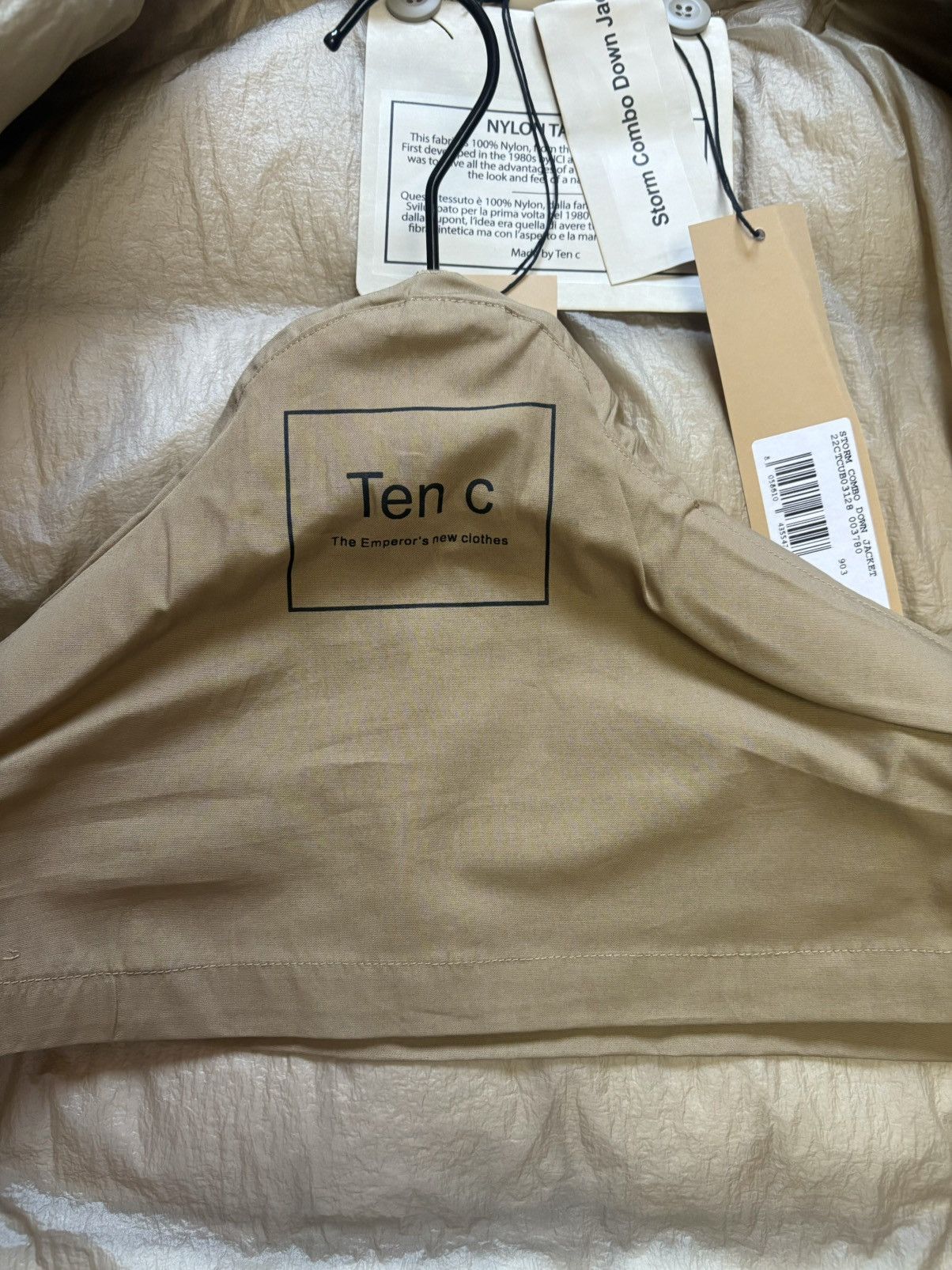 Ten C Ten c Storm Combo Down Jacket – Stone – Size 52 Size US S / EU 44-46 / 1 - 6 Thumbnail