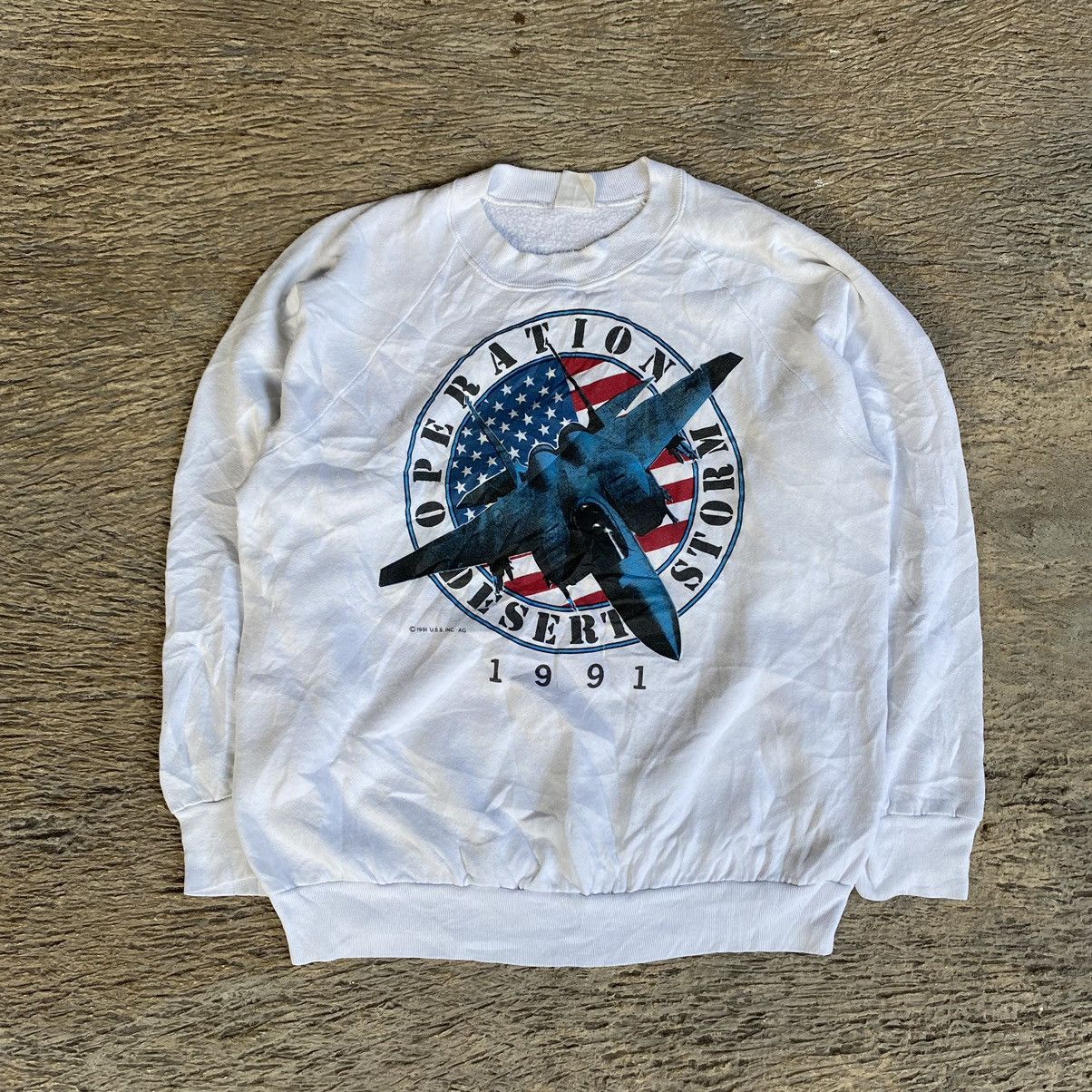 Vintage Vintage Crewneck 1991 Operation Desert Storm Uss Size US M / EU 48-50 / 2 - 1 Thumbnail