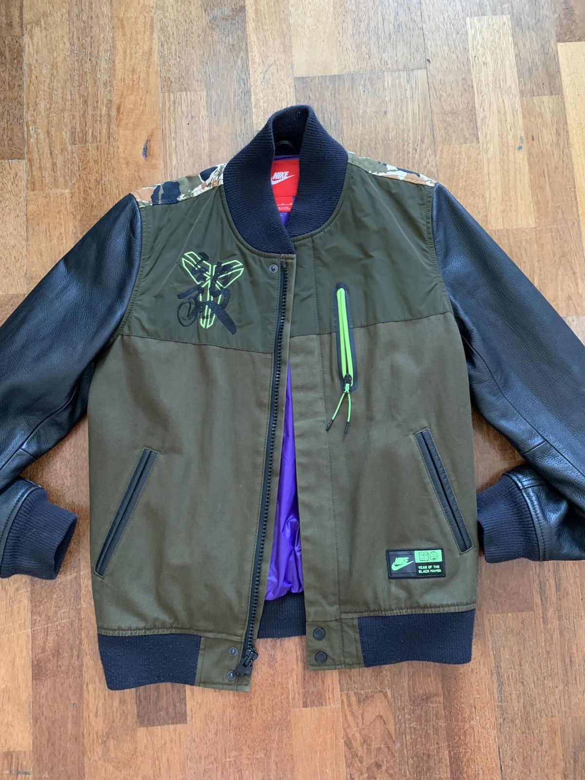 Nike Rare Nike Kobe Year Of The Black Mamba Leather Jacket Size US M / EU 48-50 / 2 - 2 Thumbnail