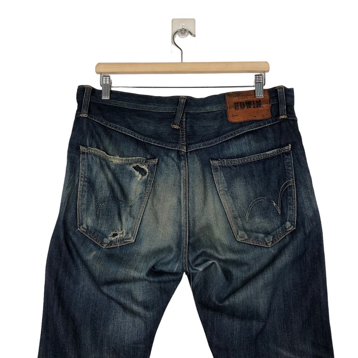 Edwin 🔥Vintage Edwin Denim Jeans Japan Issey Miyake Size US 34 / EU 50 - 9 Thumbnail