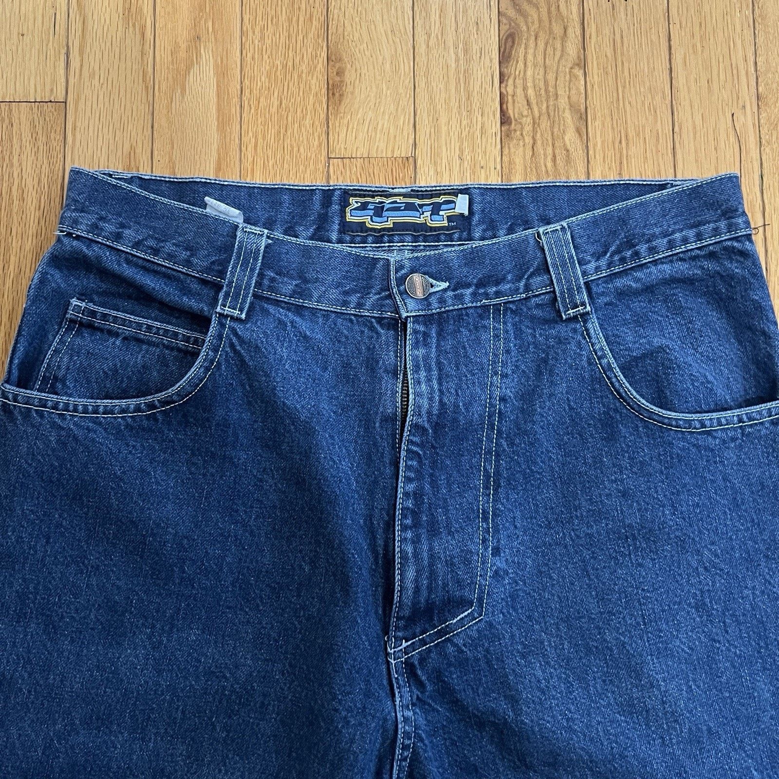 JNCO 90s USA made Vintage GAT Flare Baggy Denim Pants Rave Y2K Size US 34 / EU 50 - 16 Thumbnail