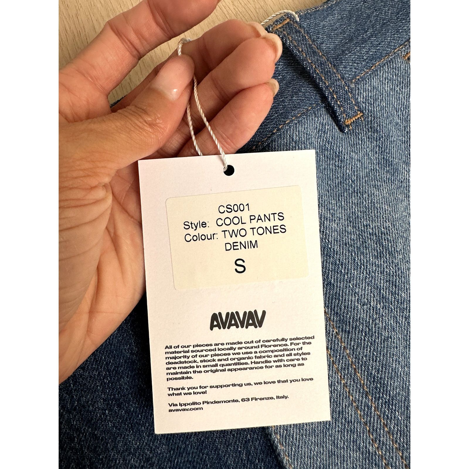 AVAVAV AVAVAV Smock Detail Wide Blue Denim - Size S - NEW Size 27" / US 4 / IT 40 - 10 Thumbnail