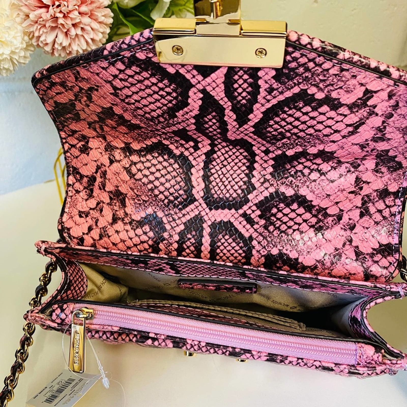 Michael Kors Michael Kors Rose 35S1GXOC1E Small Crossbody Bag Carnation Size ONE SIZE - 5 Thumbnail