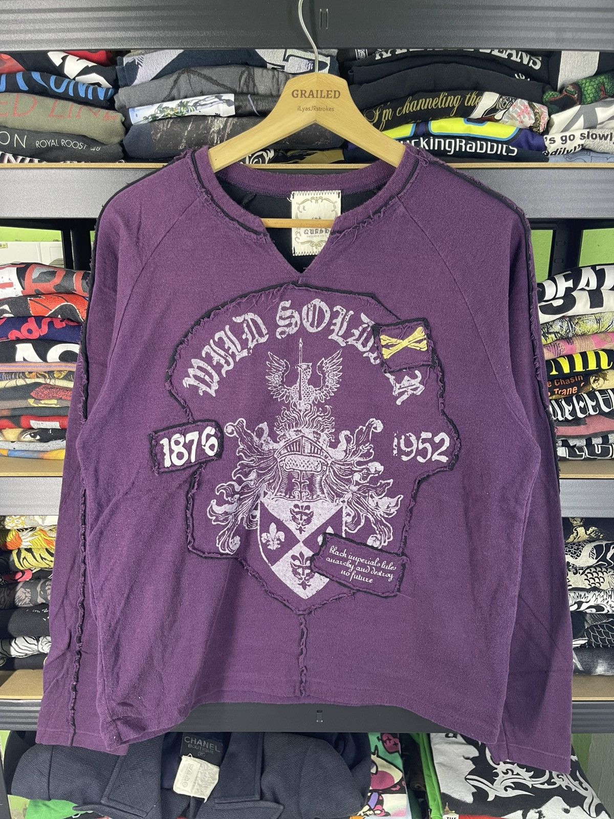 Japanese Brand Vintage Quash Wild Soldiers Punk Design Sweatshirt Size US L / EU 52-54 / 3 - 1 Thumbnail