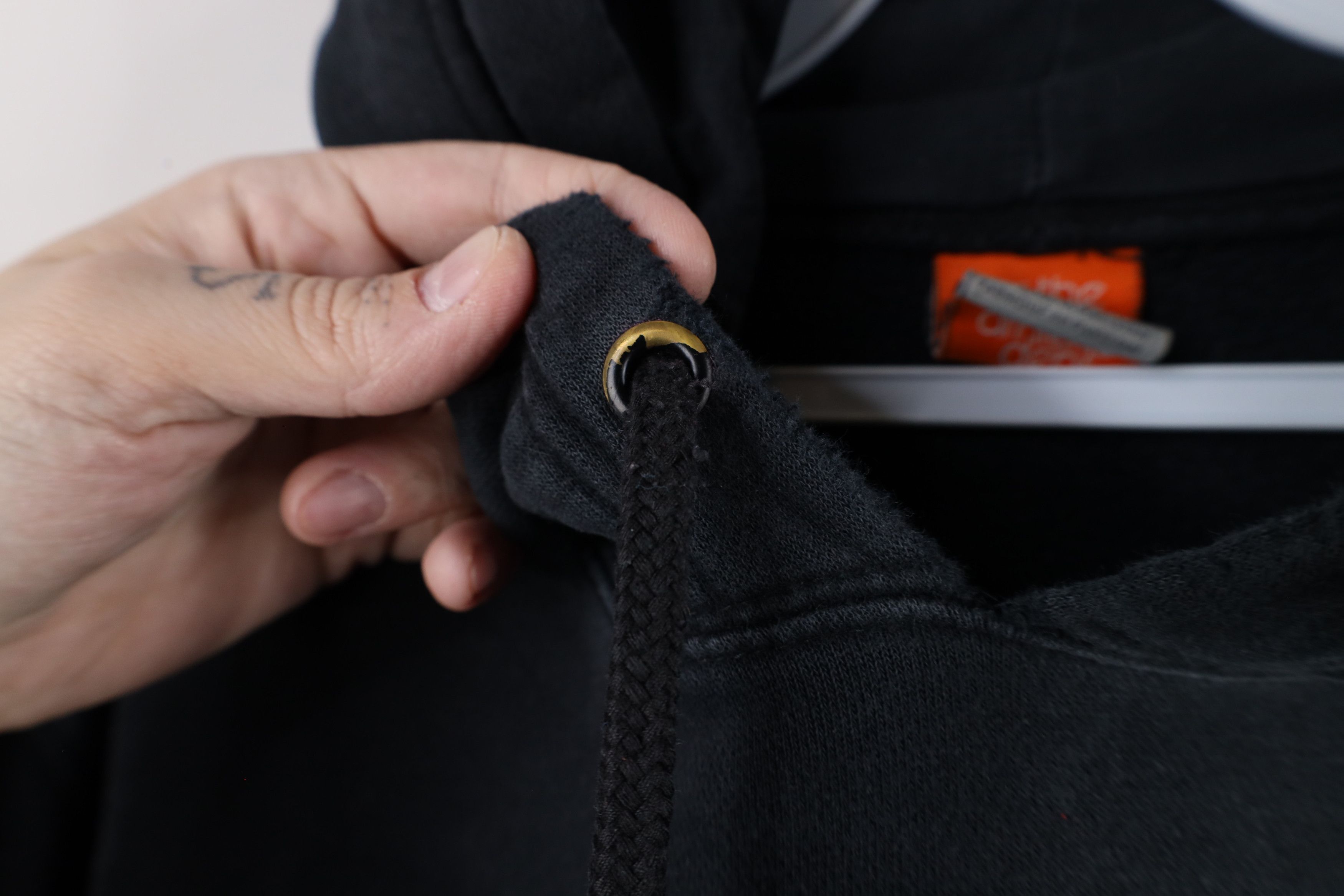 Nike × Vintage Vintage Nike Scott Mini Swoosh Hoodie Sweatshirt Black Size US XL / EU 56 / 4 - 7 Thumbnail