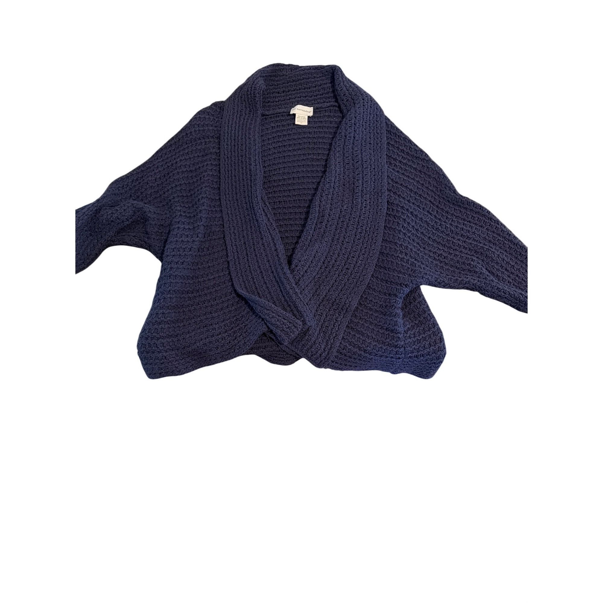 Soft Surroundings Soft Surroundings Navy Blue Open Front Knit Cardigan Sweater Size XL / US 12-14 / IT 48-50 - 1 Thumbnail