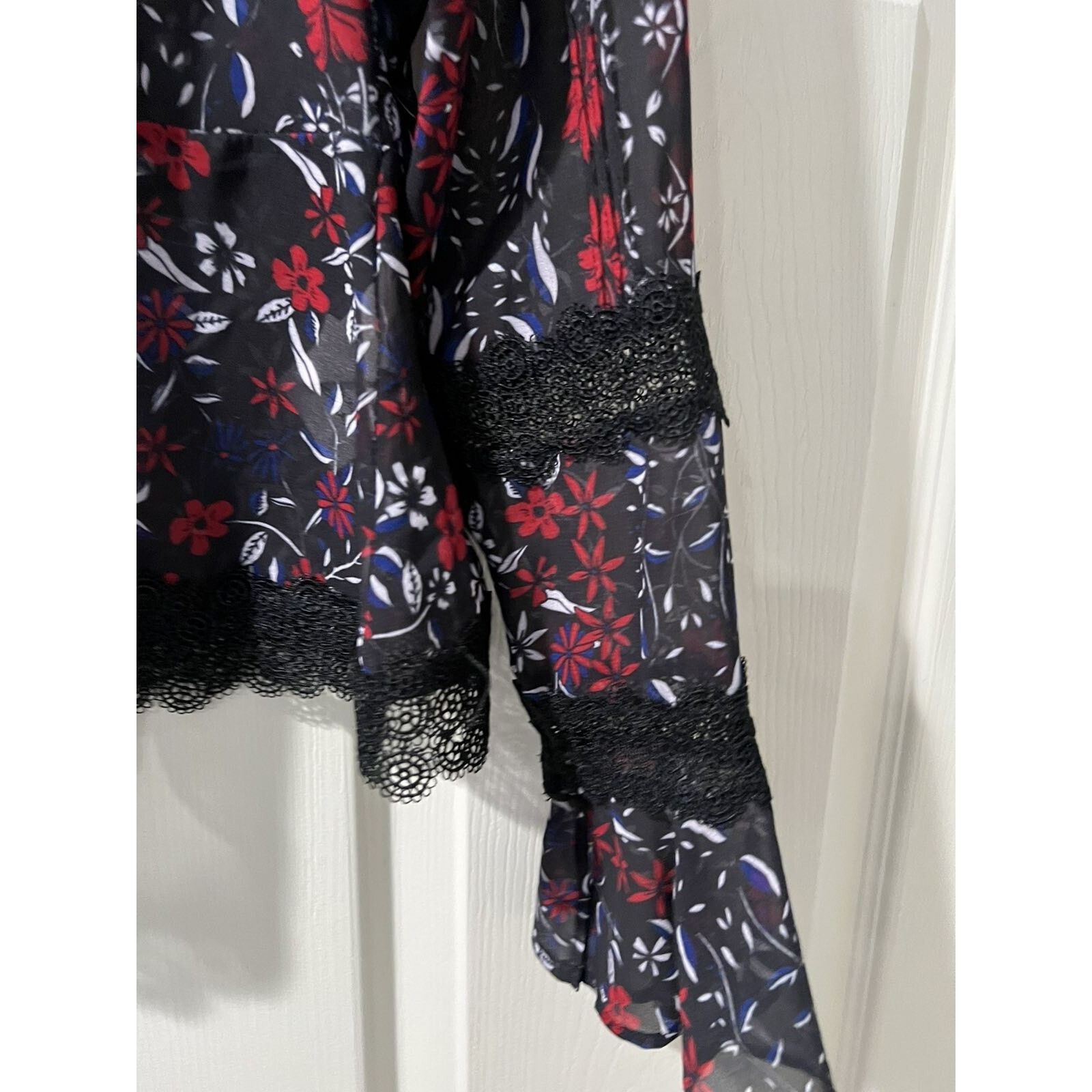 NICHOLAS N/Nicholas Lace Blouse Bell Sleeves Multicolor 8 A003303 Size M / US 6-8 / IT 42-44 - 8 Thumbnail