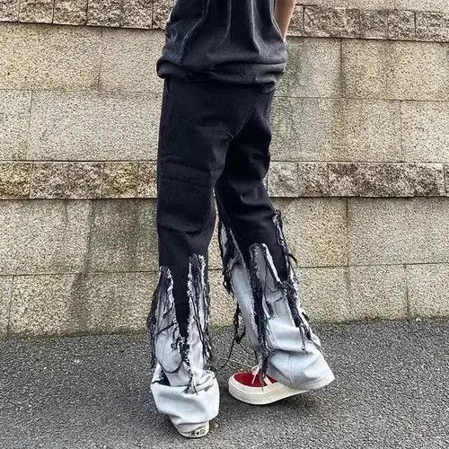 Designer × Japanese Brand × Vintage Hip hop Burst Hairy Baggy Jeans Men Size US 30 / EU 46 - 3 Thumbnail