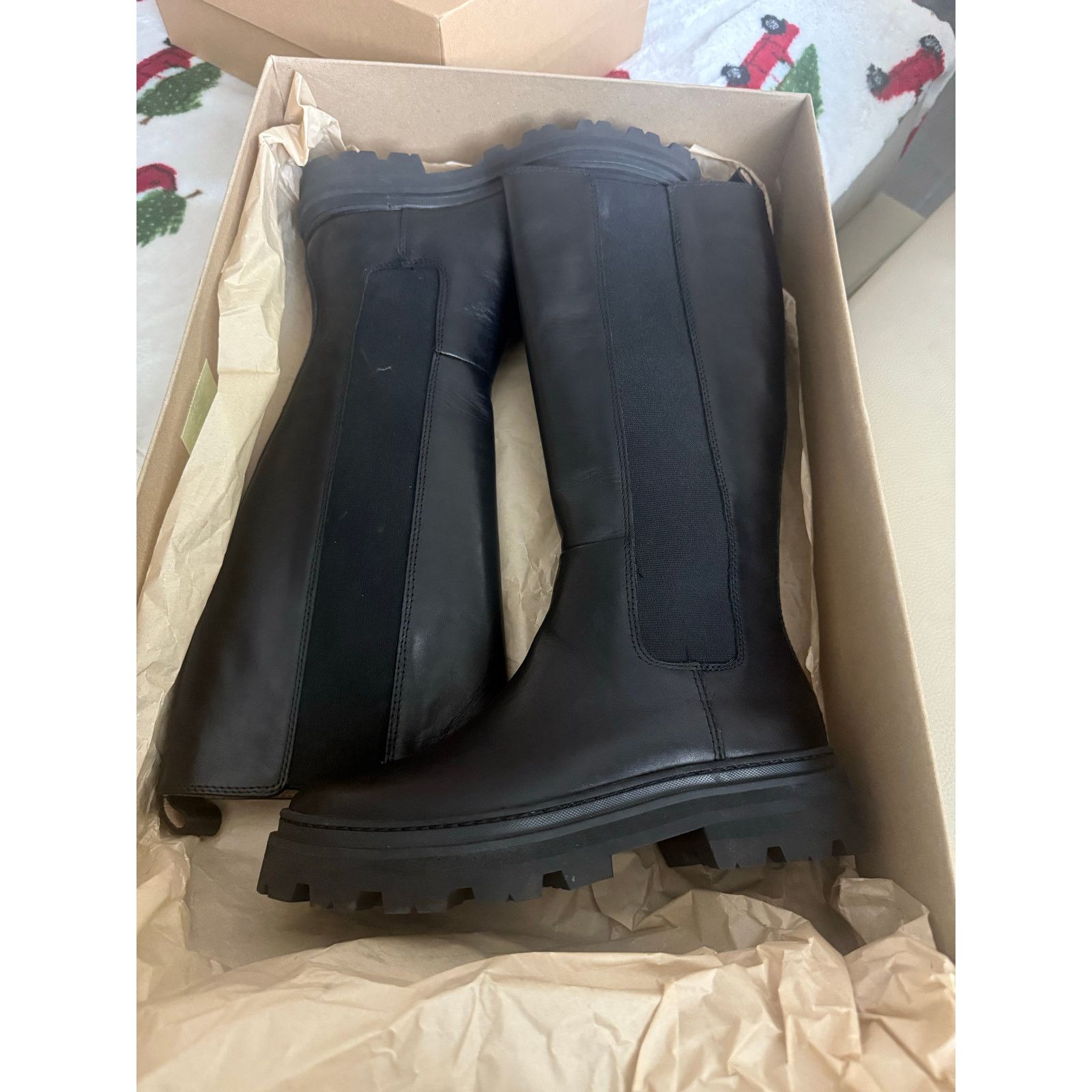 Madewell Madewell Tall Lugsole Pull-On Boots NIB Black Leather S 6 Size US 6 / IT 36 - 4 Thumbnail