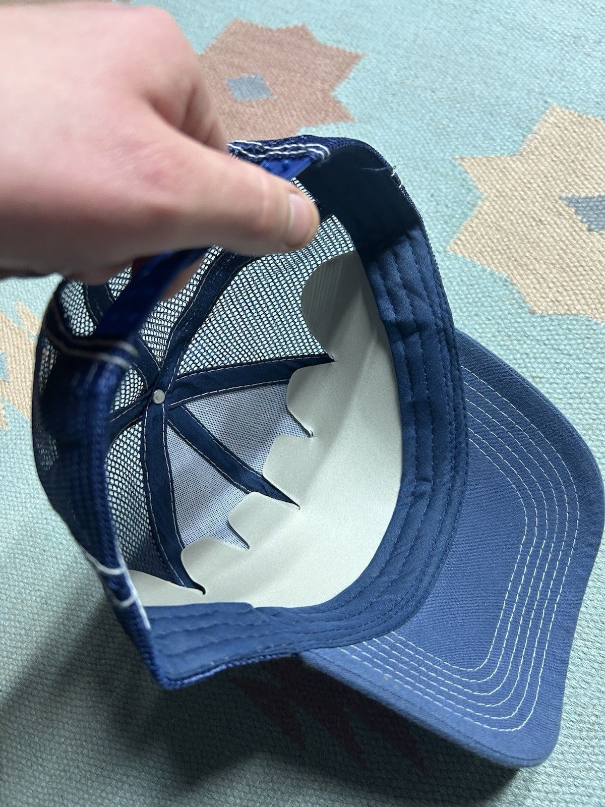 Vintage Vtg trucker hat Florida USA American flag blue snapback Size ONE SIZE - 6 Thumbnail