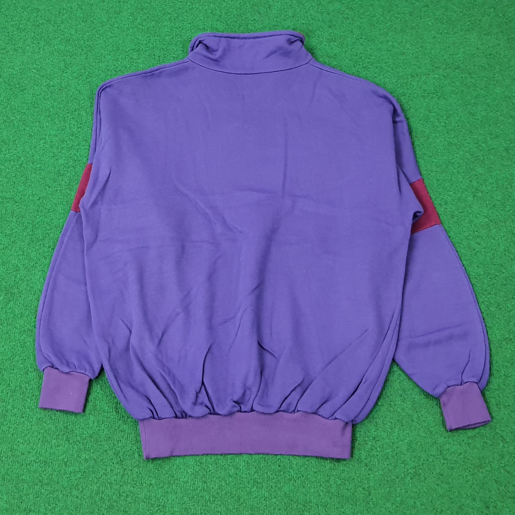 Vintage Vintage 90s Blue Ocean Polo Collar Pullover C268N14 Size US L / EU 52-54 / 3 - 3 Thumbnail