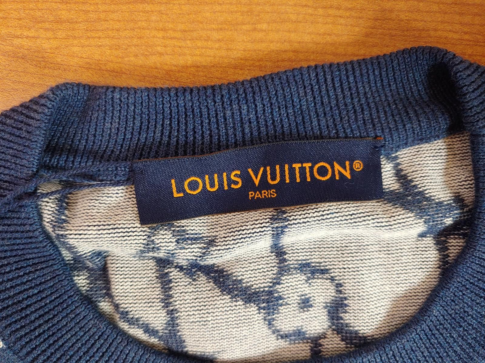 Louis Vuitton Louis Vuitton Monogram Fishnet Short Sleeve Shirt in Blue Size ONE SIZE - 4 Thumbnail