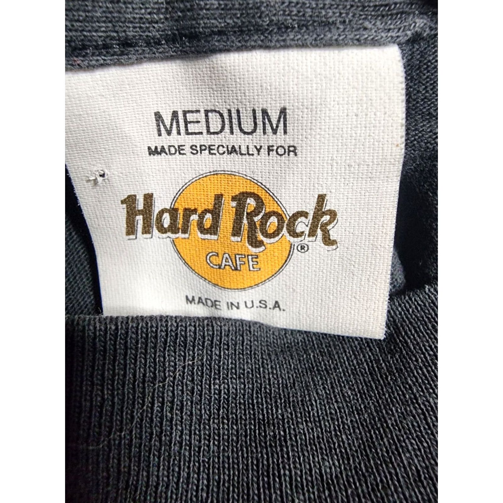 Hard Rock Cafe VINTAGE Hard Rock Cafe Shirt Mens M 1980s Black Cotton Crew Neck Short Sleeve USA Rock 90s Logo Thumbnail Size US M / EU 48-50 / 2 - 5 Thumbnail