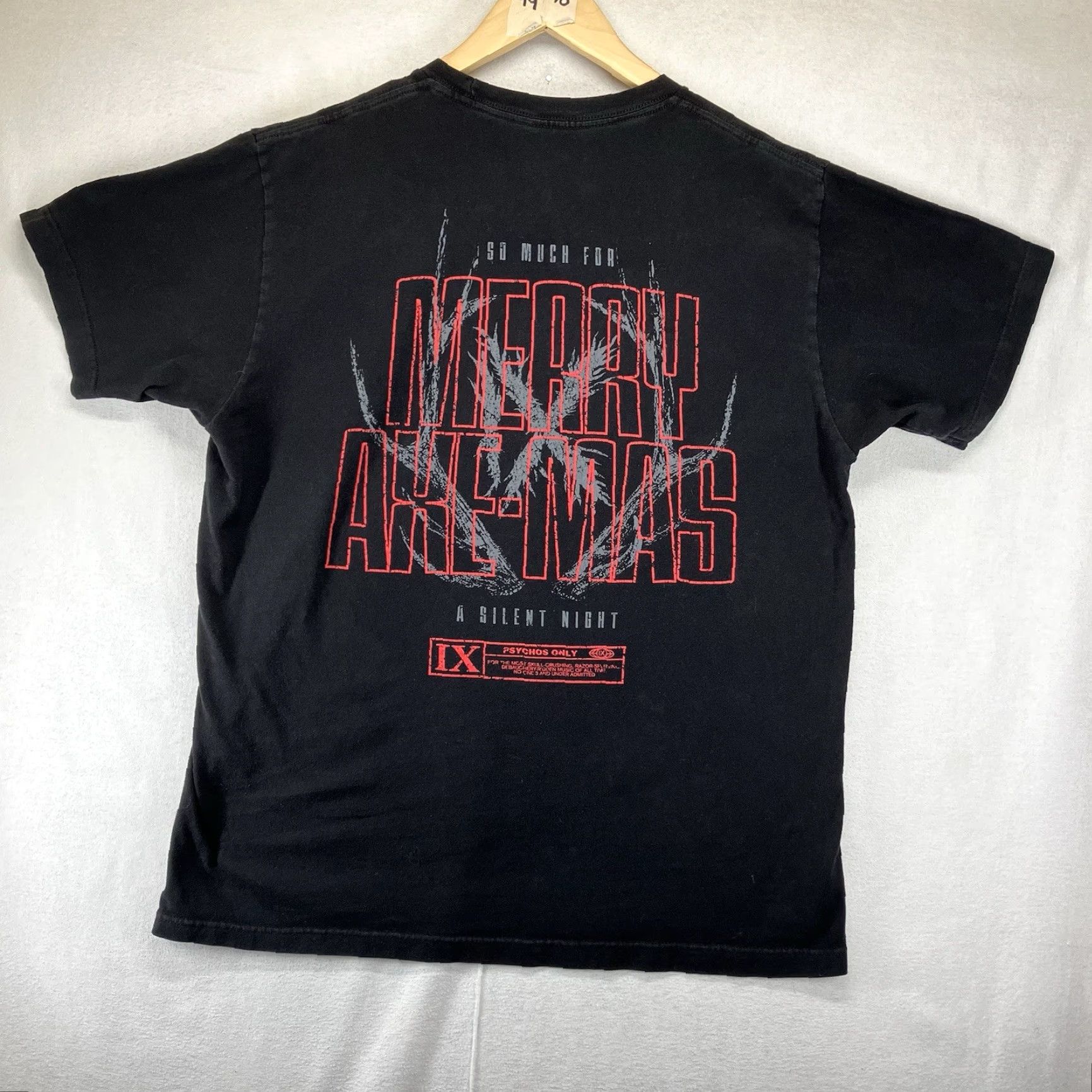 Vintage Ice Nine Kills Shirt Black Santa Claus Graphic Print Short Sleeve Crew Neck Regular Fit Cotton Size US L / EU 52-54 / 3 - 2 Thumbnail