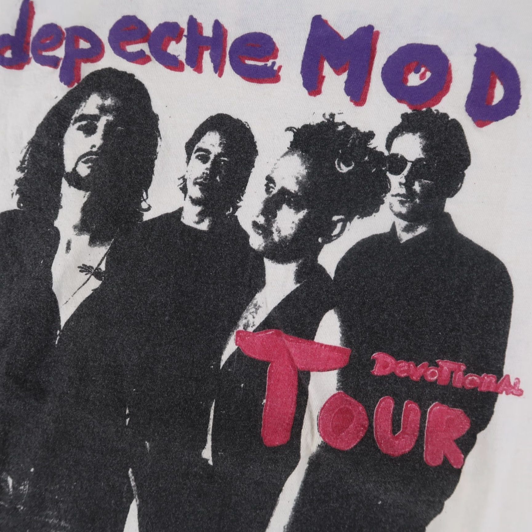 Vintage VINTAGE Depeche Mode Devotional Tour 1993 T-shirt Rock Concert Men’s XL White Cotton 90s Graphic Tee, Men Size US XL / EU 56 / 4 - 4 Thumbnail