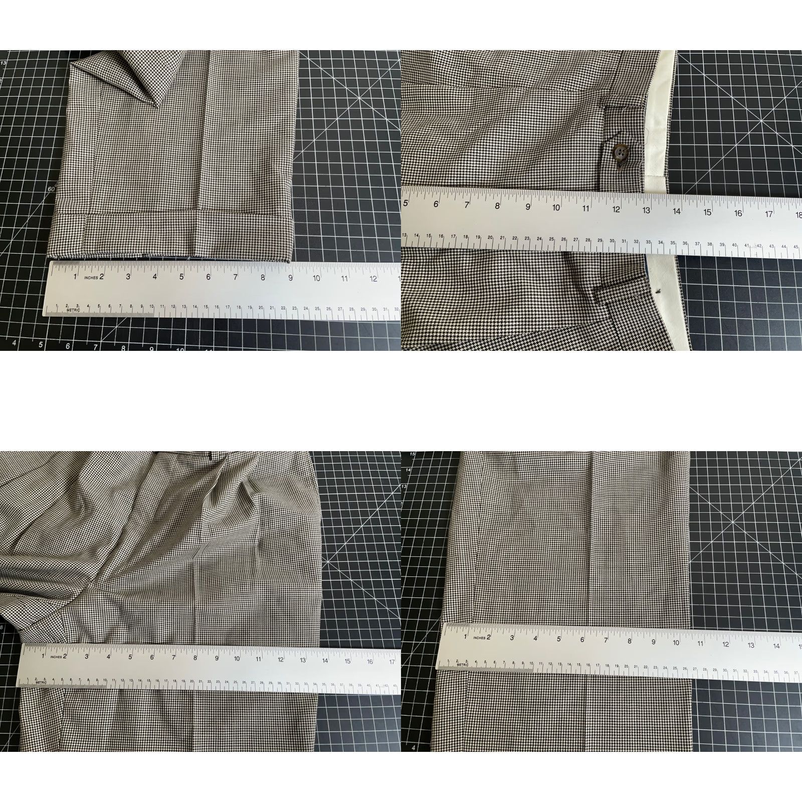 Ralph Lauren VINTAGE Ralph Lauren Wool Pleated Dress Pants Men’s 34 x 29 Brown Houndstooth Cuffed Size US 34 / EU 50 - 8 Thumbnail