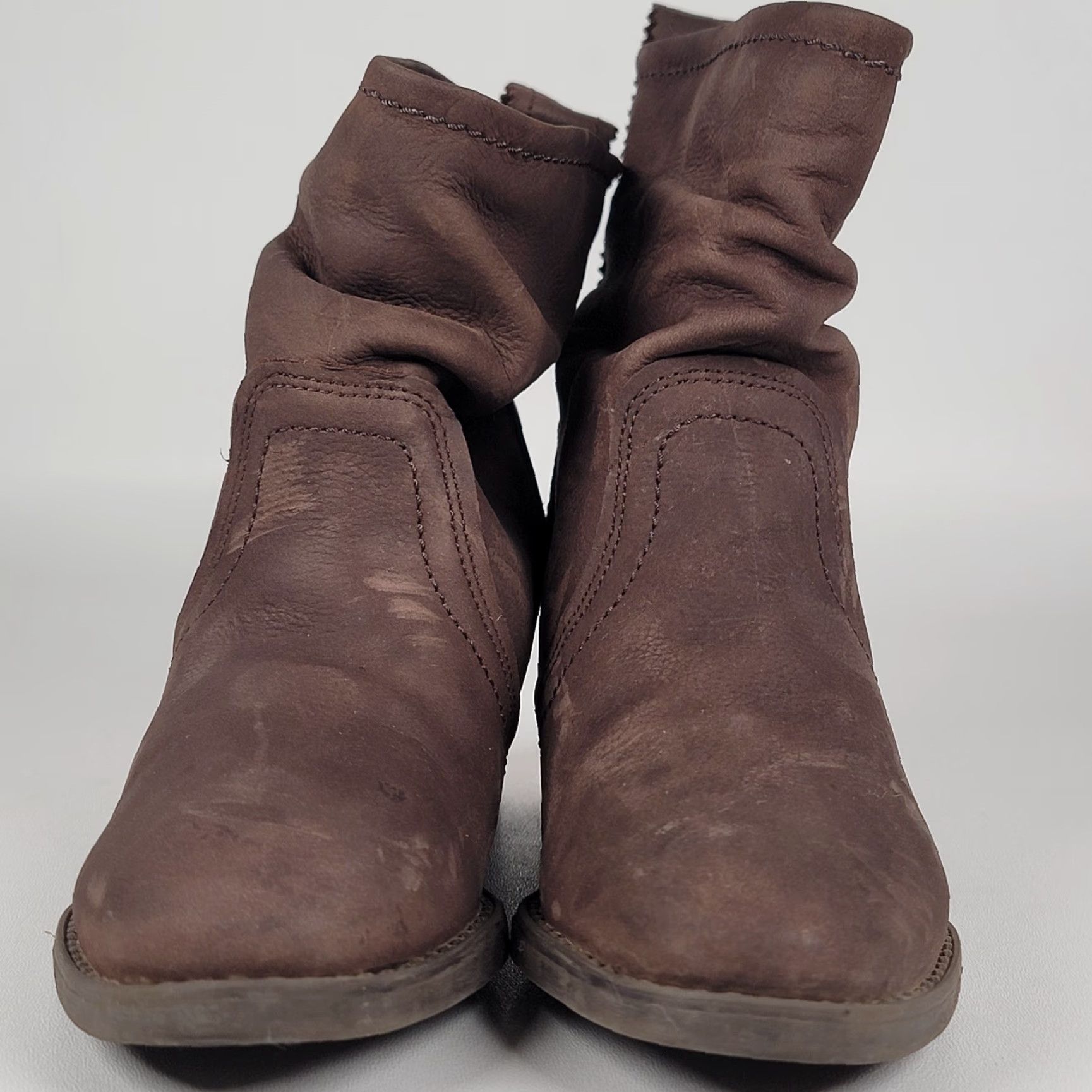 Bullboxer BULL BOXER Boots Chelsea Ankle Pull On Slouch Leather Brown 6 M Women Portugal Size US 6 / IT 36 - 2 Thumbnail