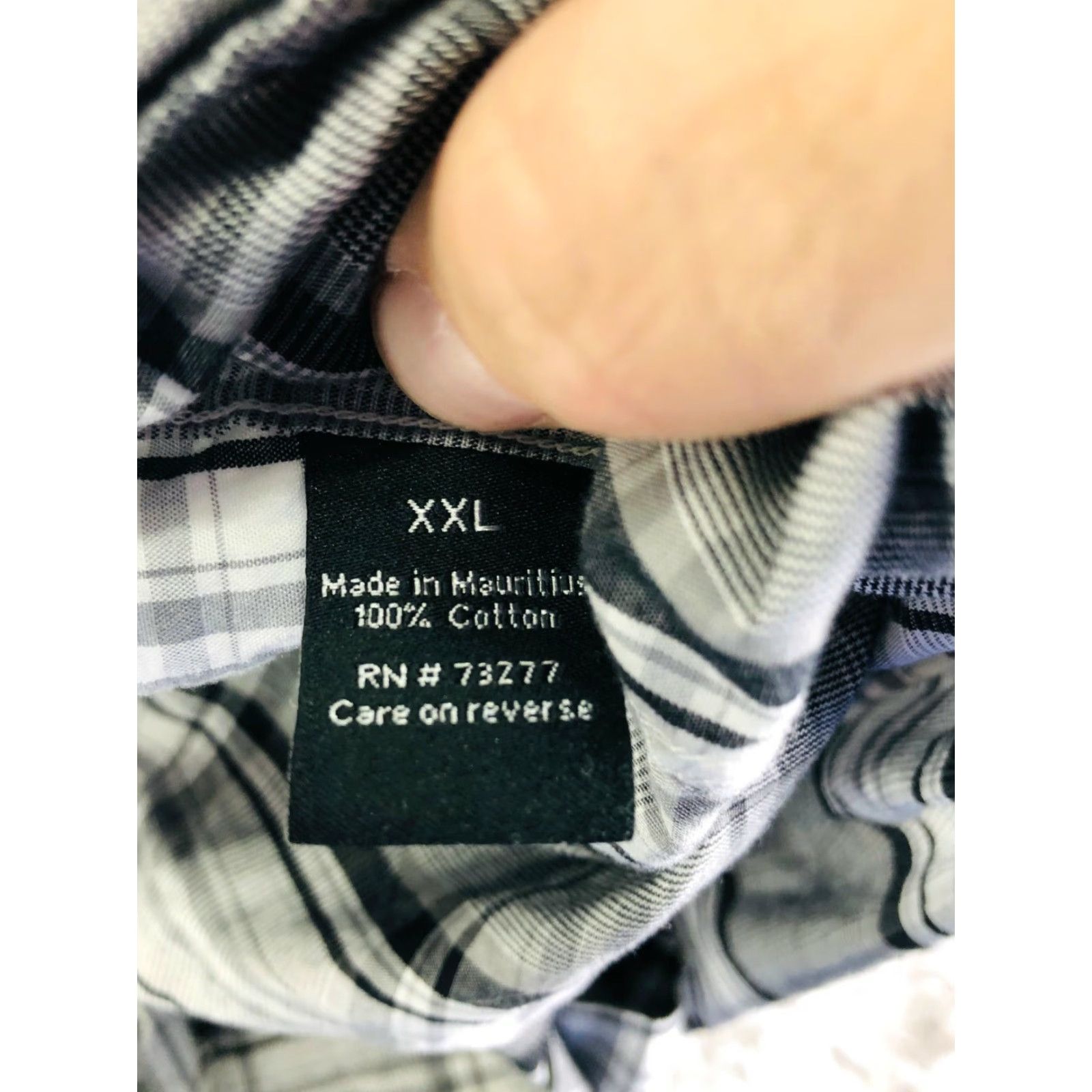Apt. 9 Apt.9 Mens XXL Gray Plaid Long Sleeve Spread Collar Shirt Size US XXL / EU 58 / 5 - 7 Thumbnail