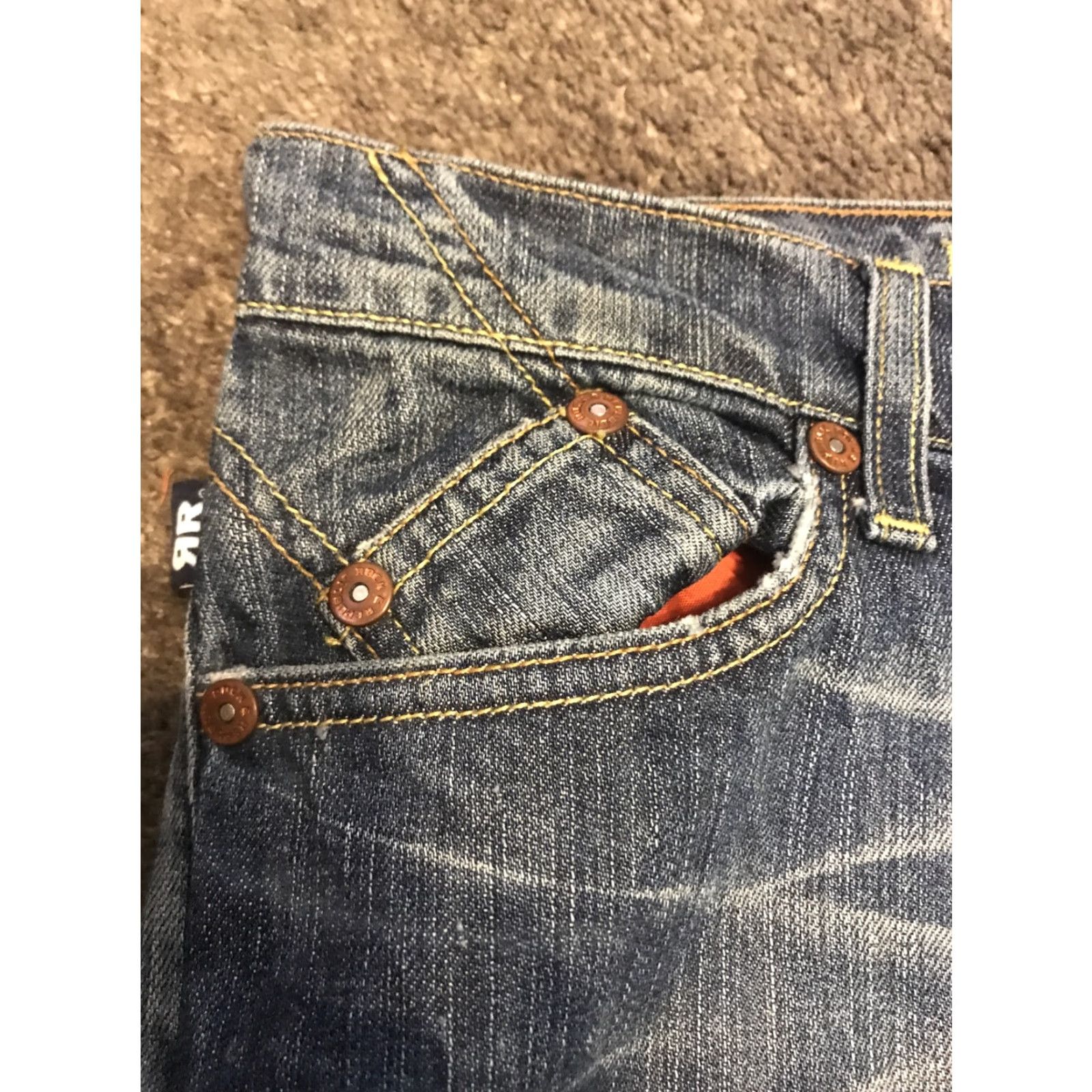 Vintage VINTAGE Rock & Republic Jeans Flared Leg Low Rise 30 Medium Wash Women Boys/Girls? Size 30" / US 8 / IT 44 - 5 Thumbnail