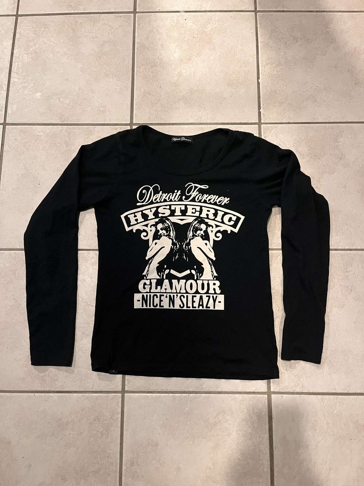 image of Hysteric Glamour Detriot Forever Long Sleeve in Black, Women's (Size Small)