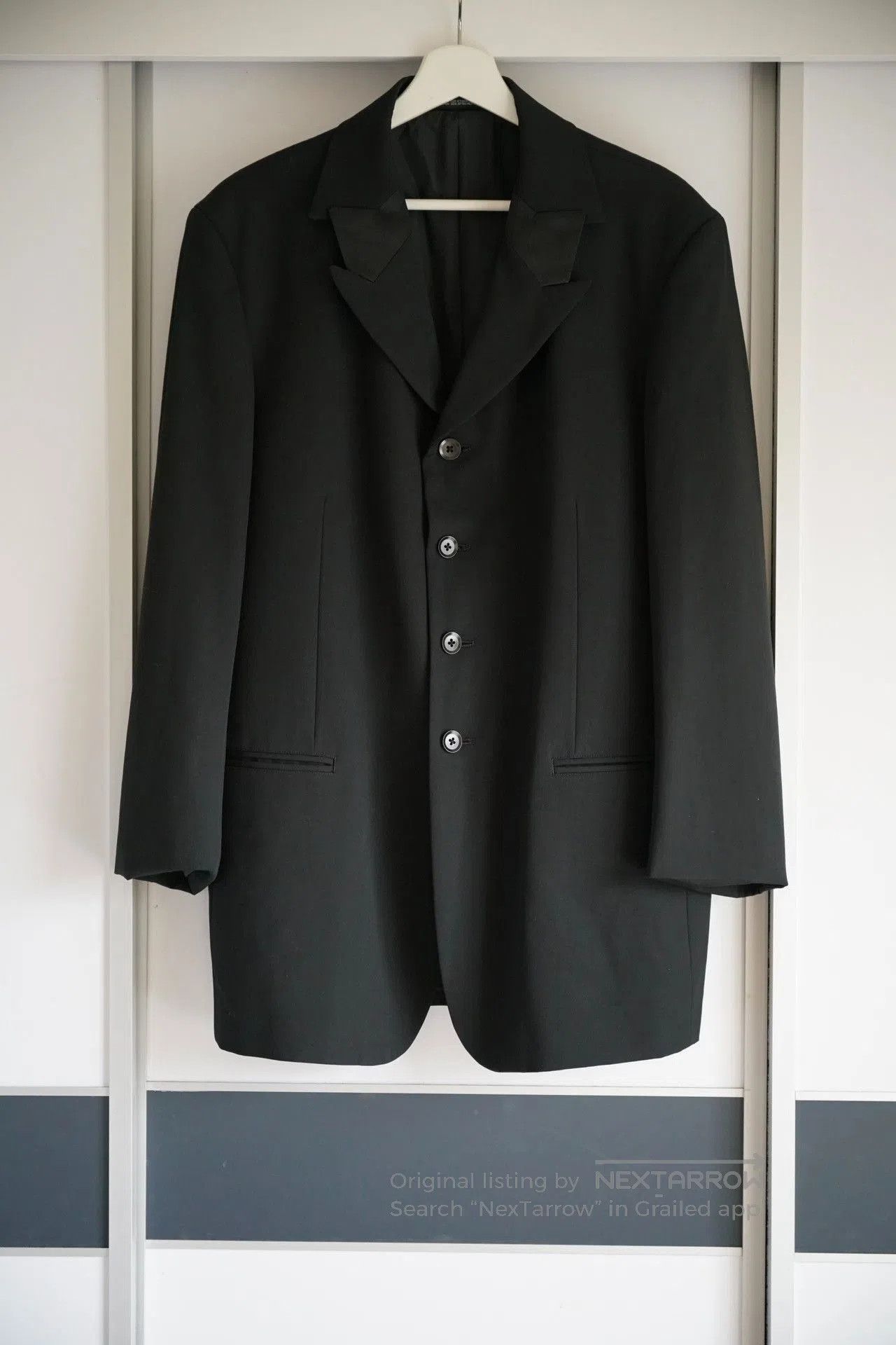 Yohji Yamamoto Black Wool Suit Jacket.