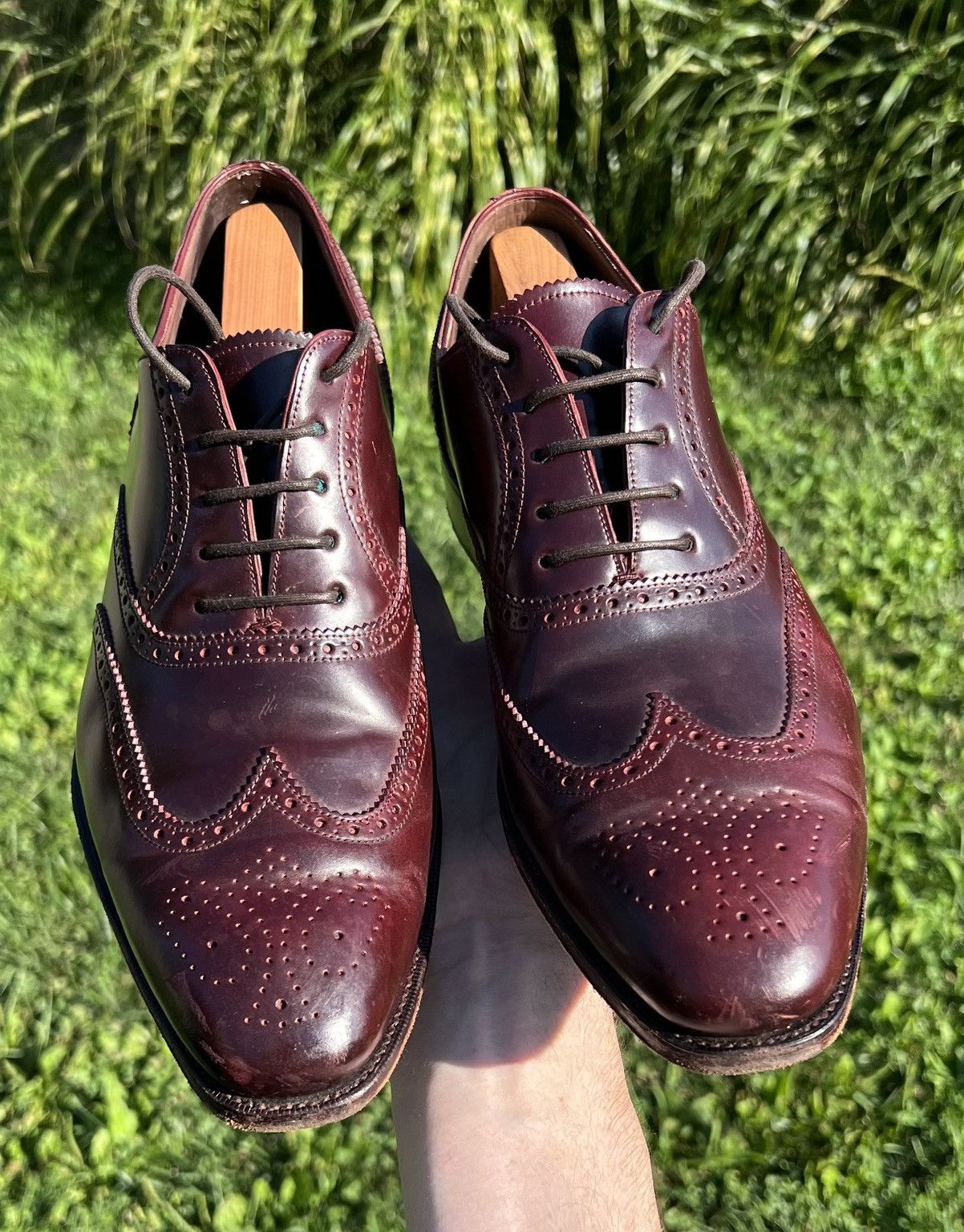Carmina Cordovan Burgundy Oxfords 992 Rain
