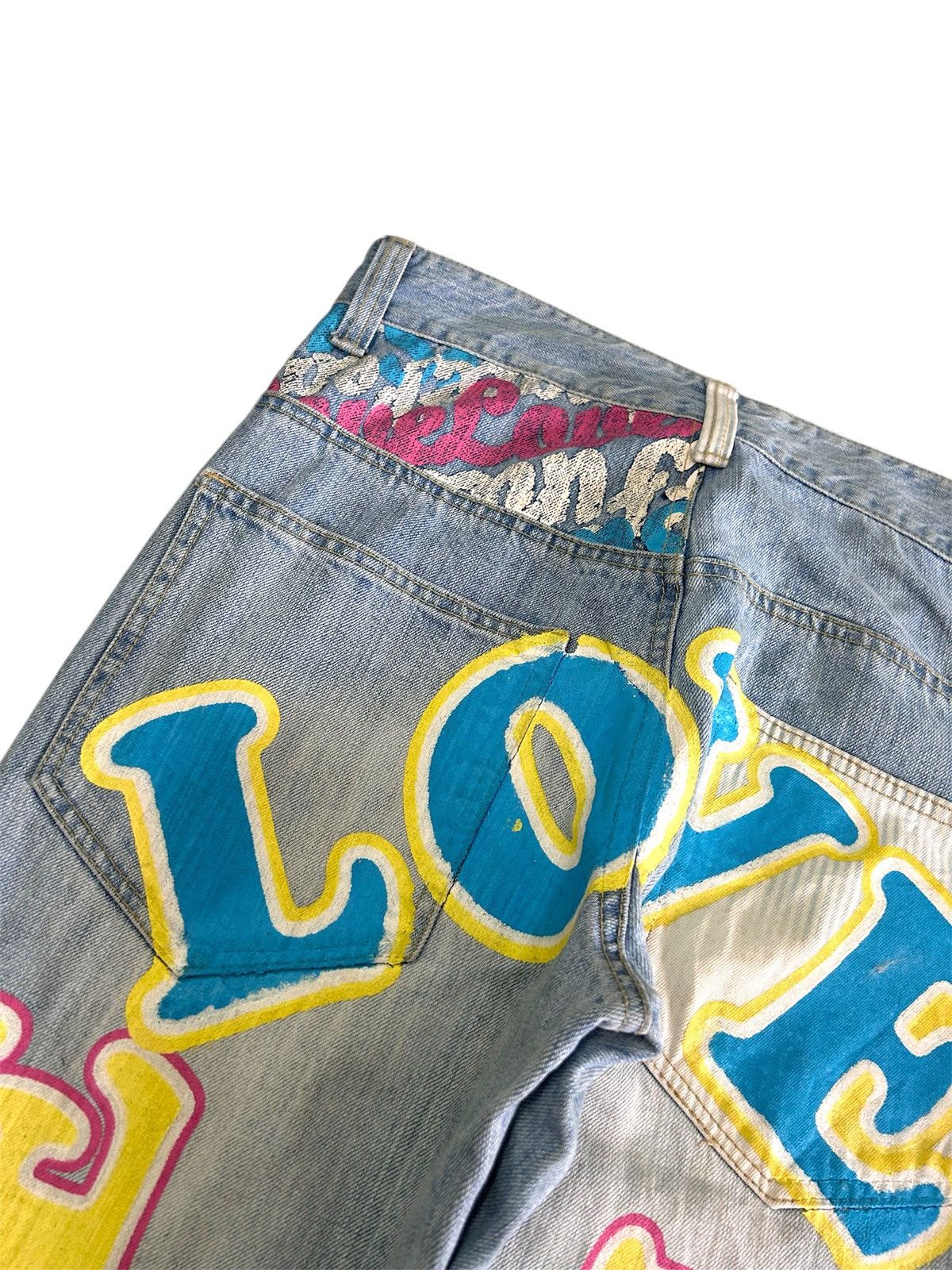 Japanese Brand × Vintage Vintage Japanese CLONE DEVGRU Love Peace Surf Jeans Size US 31 - 13 Thumbnail