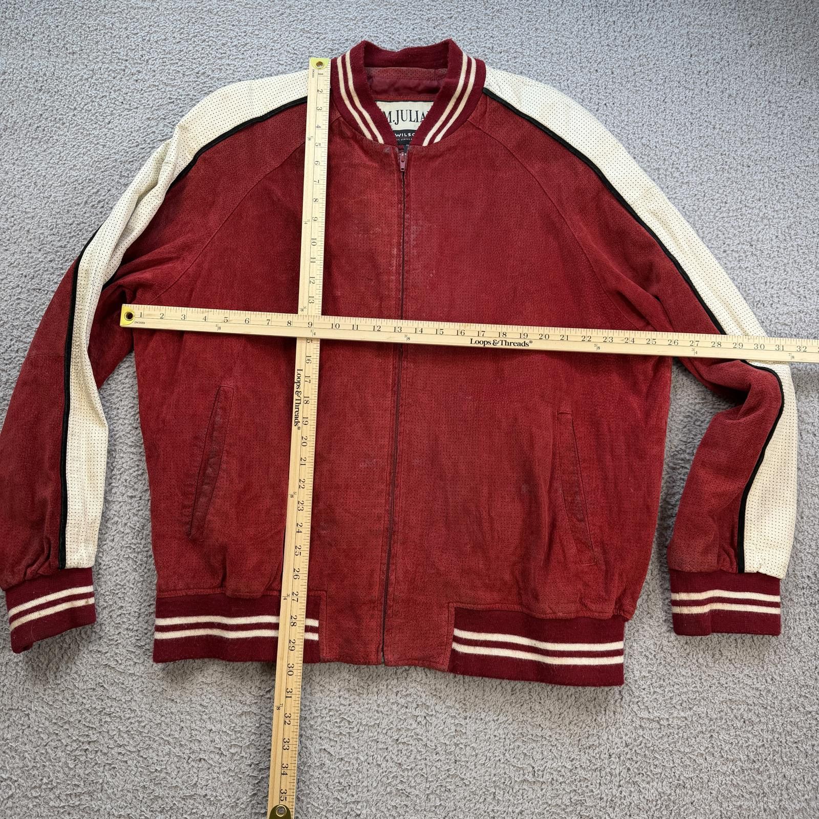 Wilsons Leather Vintage Wilsons Leather M Julian Red Leather Jacket Mens 2XL Size US XXL / EU 58 / 5 - 3 Thumbnail