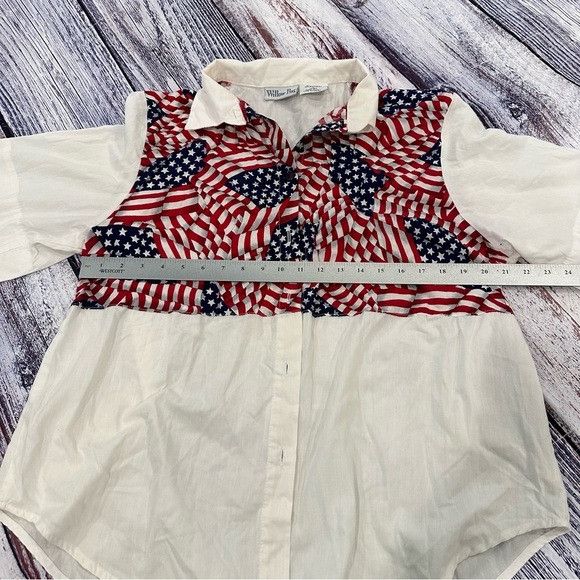 Vintage Vintage Willow Bay Patriotic Flag Wide Sleeve Button Down Sh Size XL / US 12-14 / IT 48-50 - 5 Thumbnail