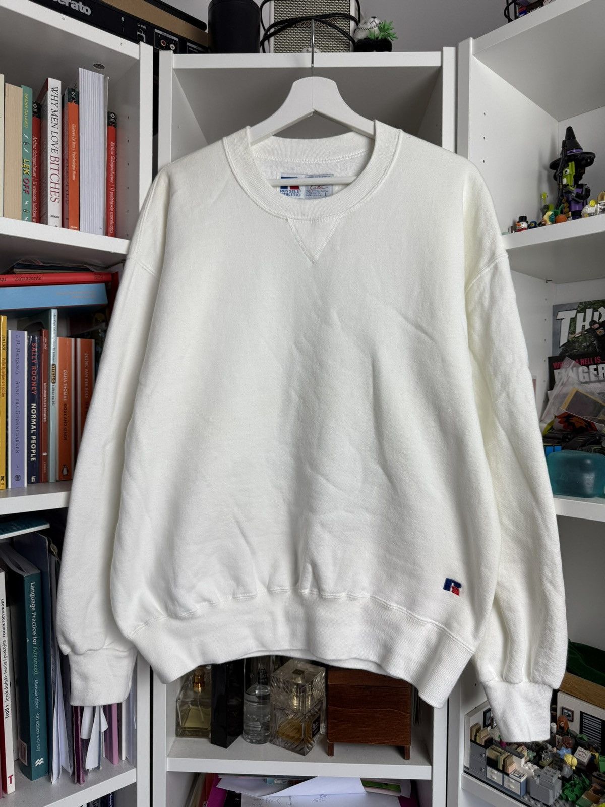 Russell Athletic × Vintage Vintage 90s Russell Athletic white boxy baggy sweatshirt XL Size US L / EU 52-54 / 3 - 1 Thumbnail