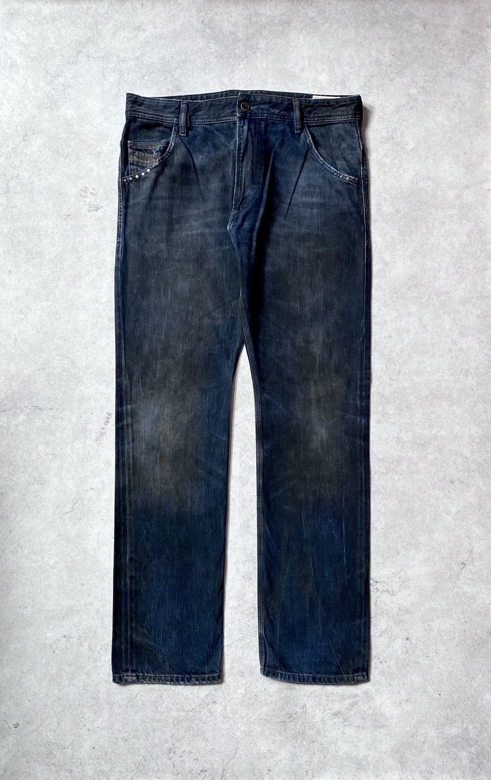 Diesel RARE Diesel Krooley Denim Regular Slim Carrot Size US 33 - 3 Thumbnail