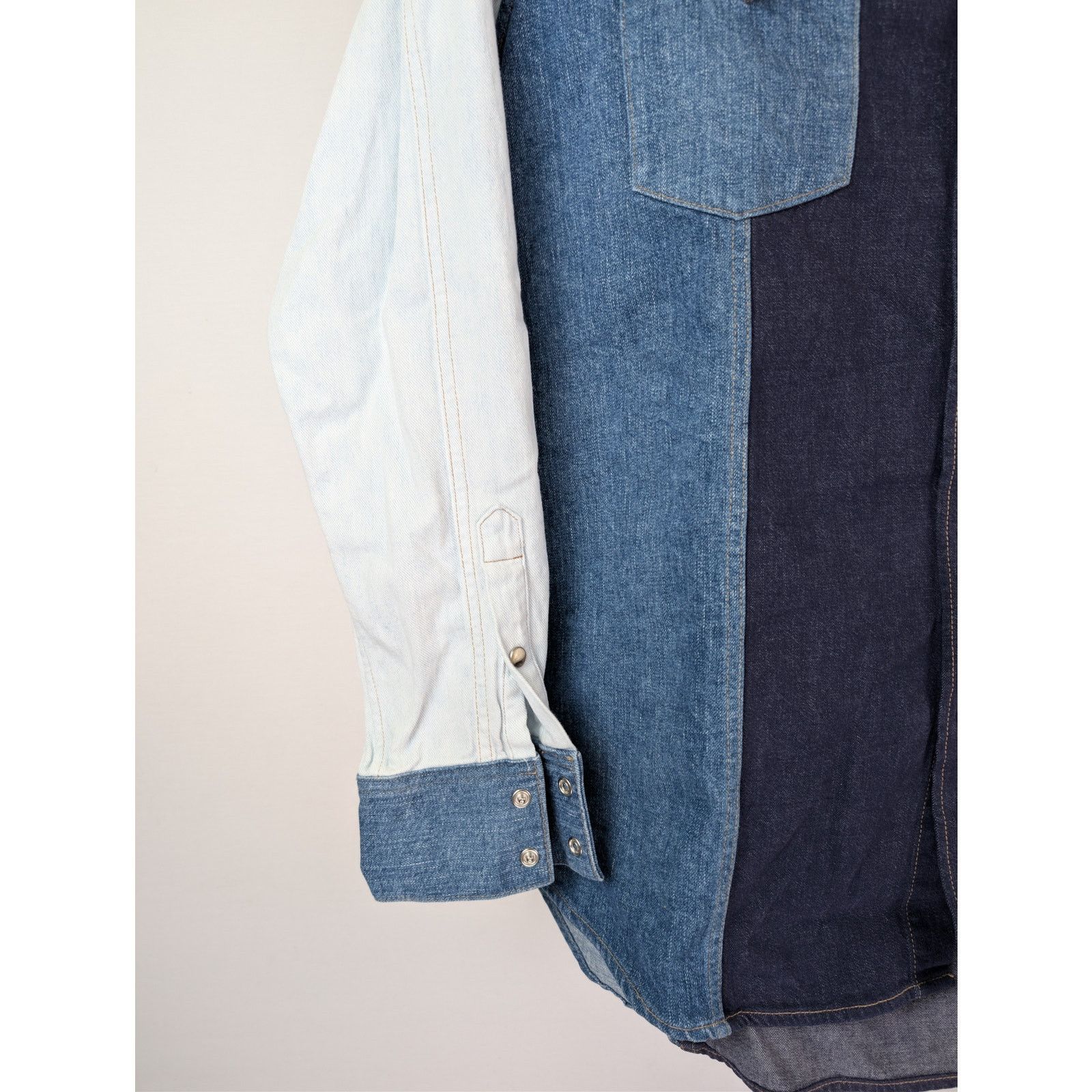 Celine o1rshd1 Denim Western Shirt in Blue Size US XL / EU 56 / 4 - 6 Thumbnail