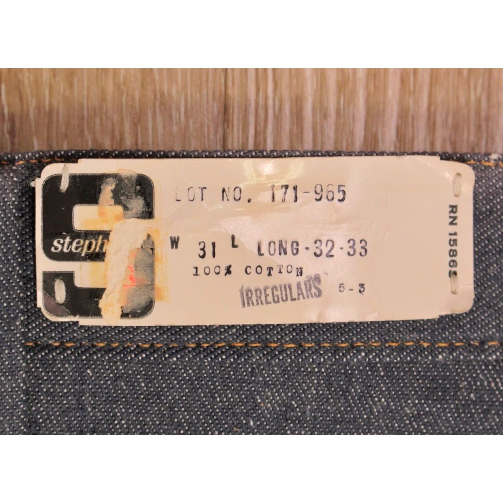 Vintage Stephens Bellbottoms Jeans 31x33 VTG 1970s Flare Jeans Blue Cotton Mens Size US 31 - 4 Thumbnail