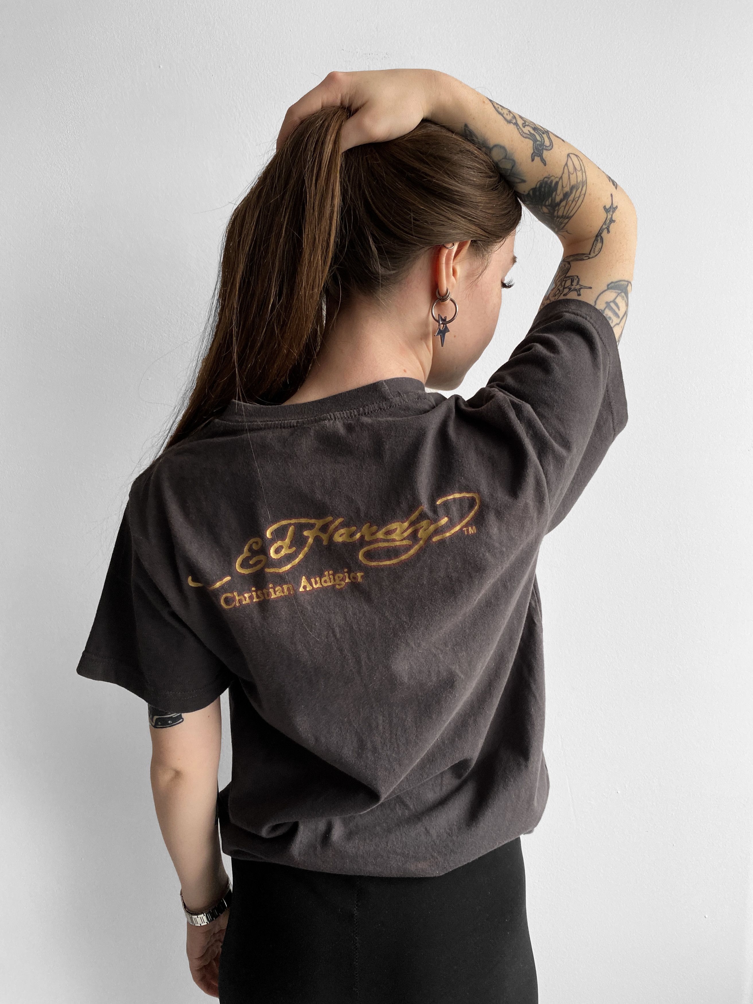 Ed Hardy Vintage Ed Hardy tshirt big logo crew neck y2k Size S / US 4 / IT 40 - 2 Thumbnail
