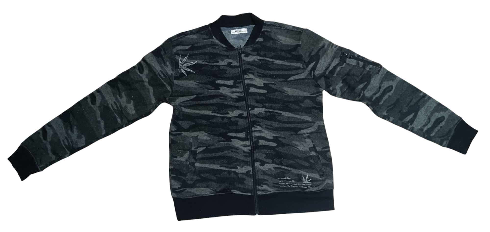 Japanese Brand IN KOKOMO OVP MARIJUANA CAMOUFLAGE VARSITY JACKET Size US L / EU 52-54 / 3 - 1 Thumbnail
