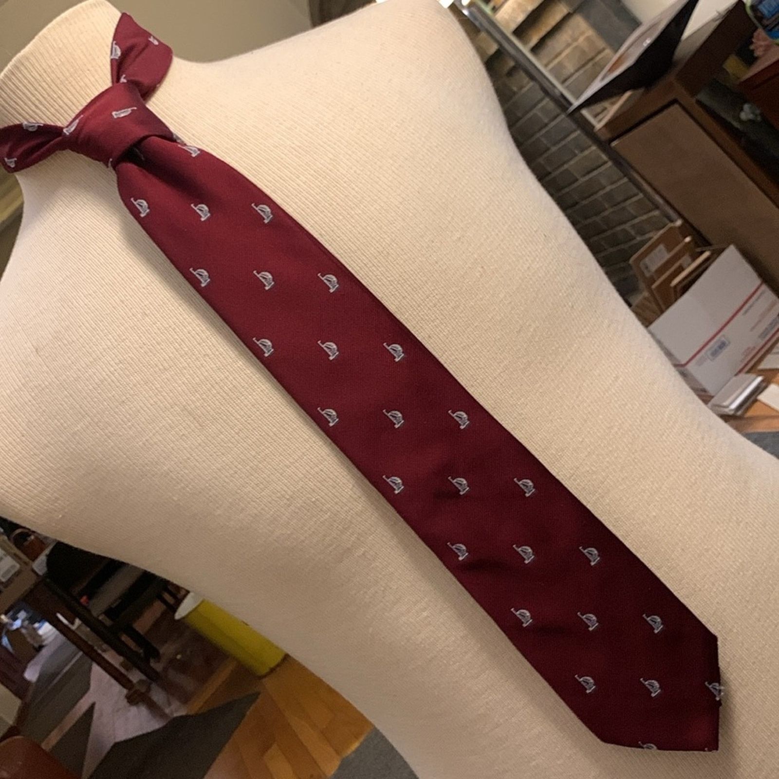 Vintage 70’s Rivetz of Boston sailboats necktie BOSTON SAILBOATS TIE Size ONE SIZE - 5 Thumbnail