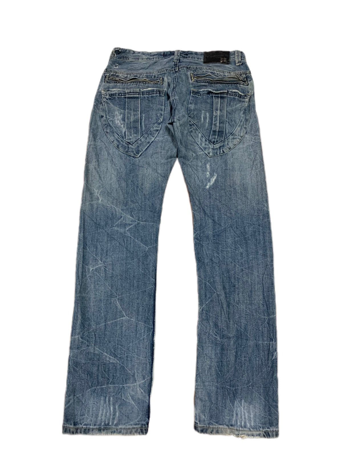 Japanese Brand DISTRESSED PUNK SLIM JEANS LOT OF BUTTON BY TAKESHY KUROSAWA Size US 31 - 2 Thumbnail