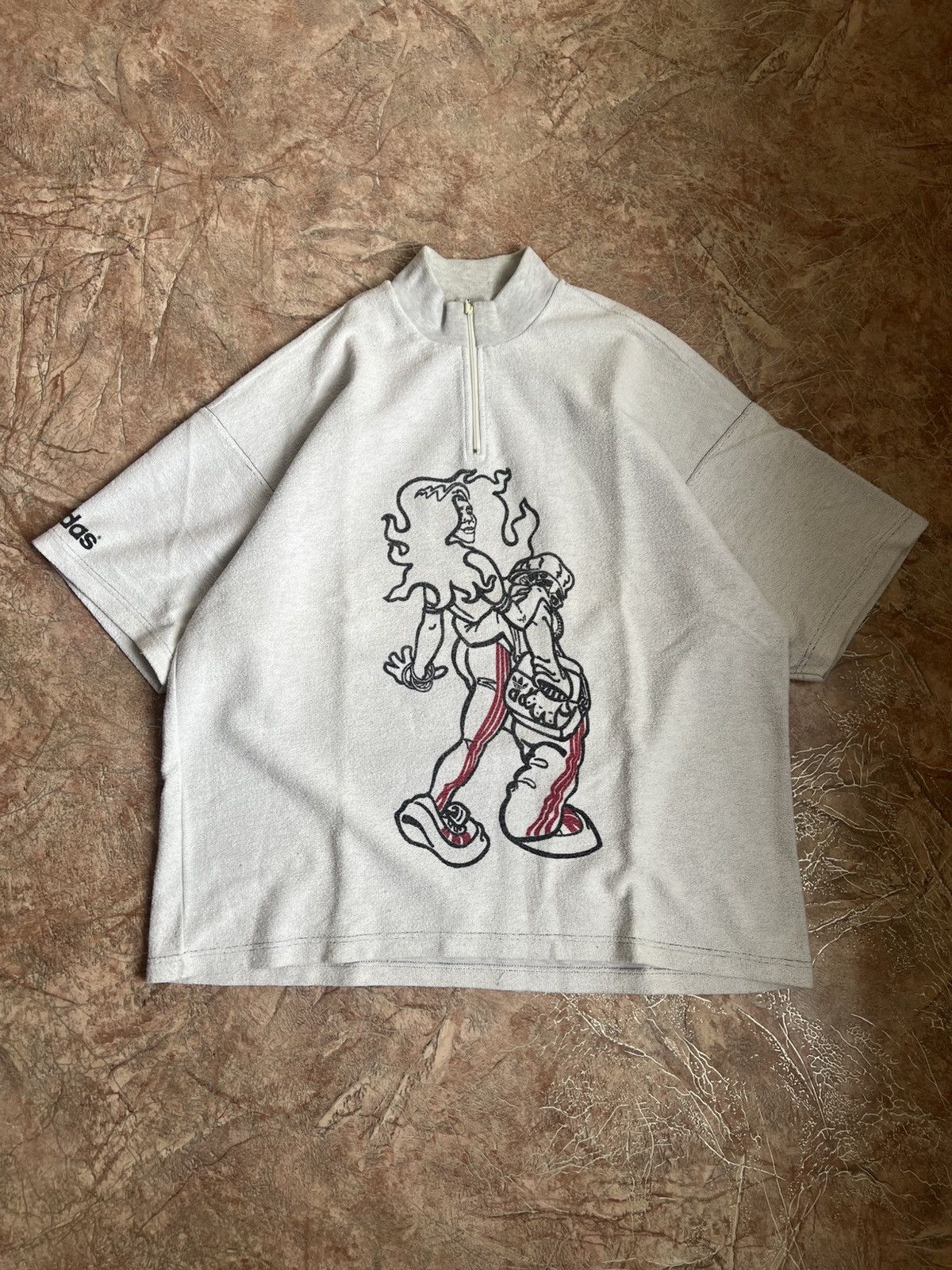 Adidas × Vintage Vintage Adidas Off Beat Rap T-Shirt Y2K Size US M / EU 48-50 / 2 - 2 Thumbnail