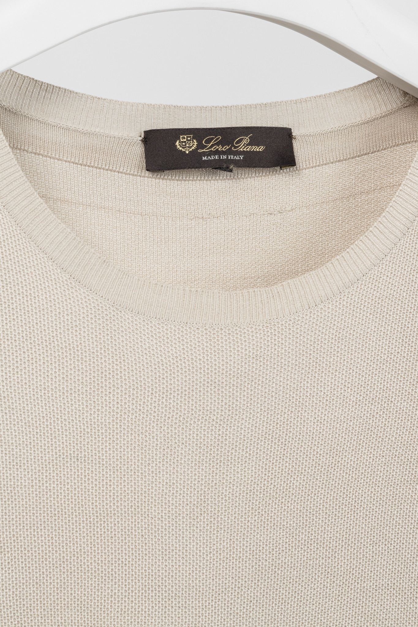 Loro Piana Loro Piana Beige Silk & Cotton Knit Short-Sleeve Sweater Size M / US 6-8 / IT 42-44 - 4 Thumbnail