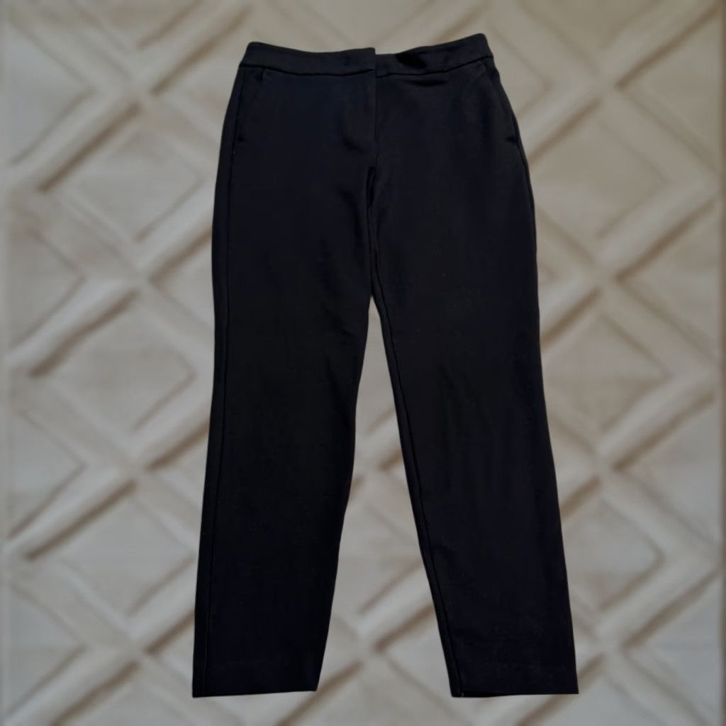 Boden Boden Slim Fit Ankle Pants Womens 6R Black High Rise Stretch Knit Dress Pants Casual Workwear Classic Size 28" / US 6 / IT 42 - 1 Thumbnail