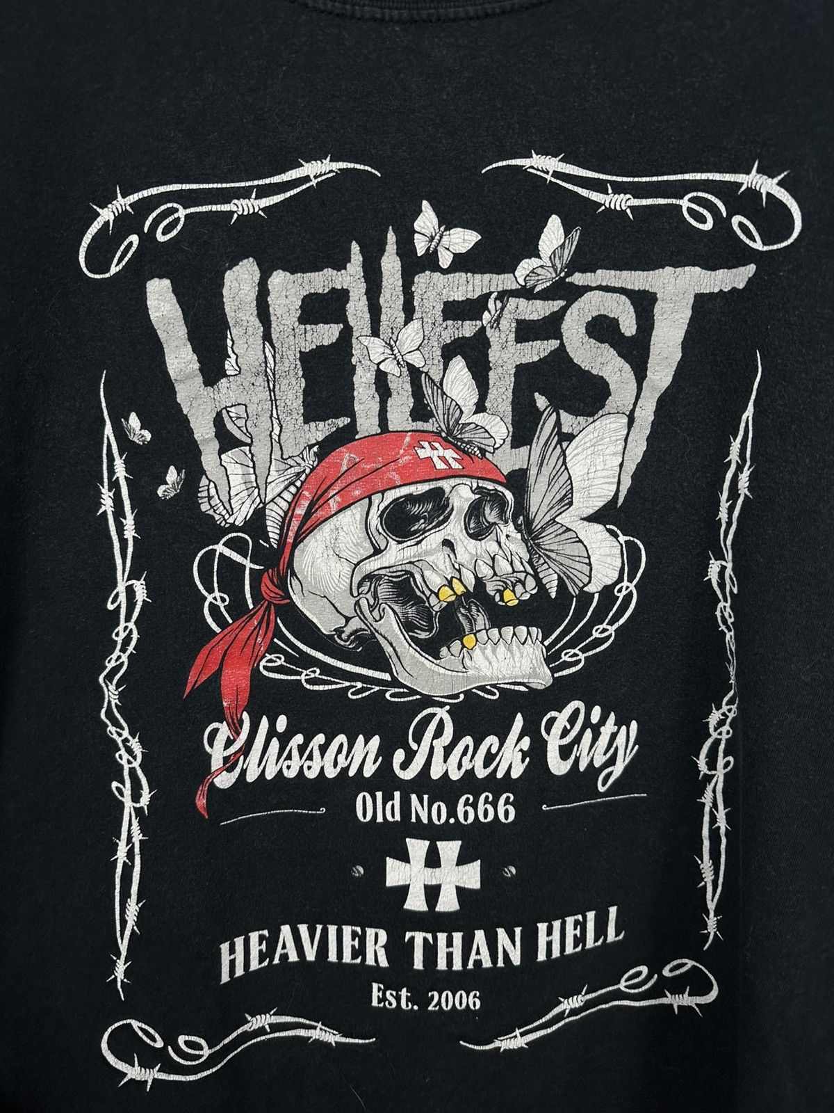 Vintage HellFest 2006 T Shirt Rock Band Tee Skull Size US L / EU 52-54 / 3 - 9 Thumbnail