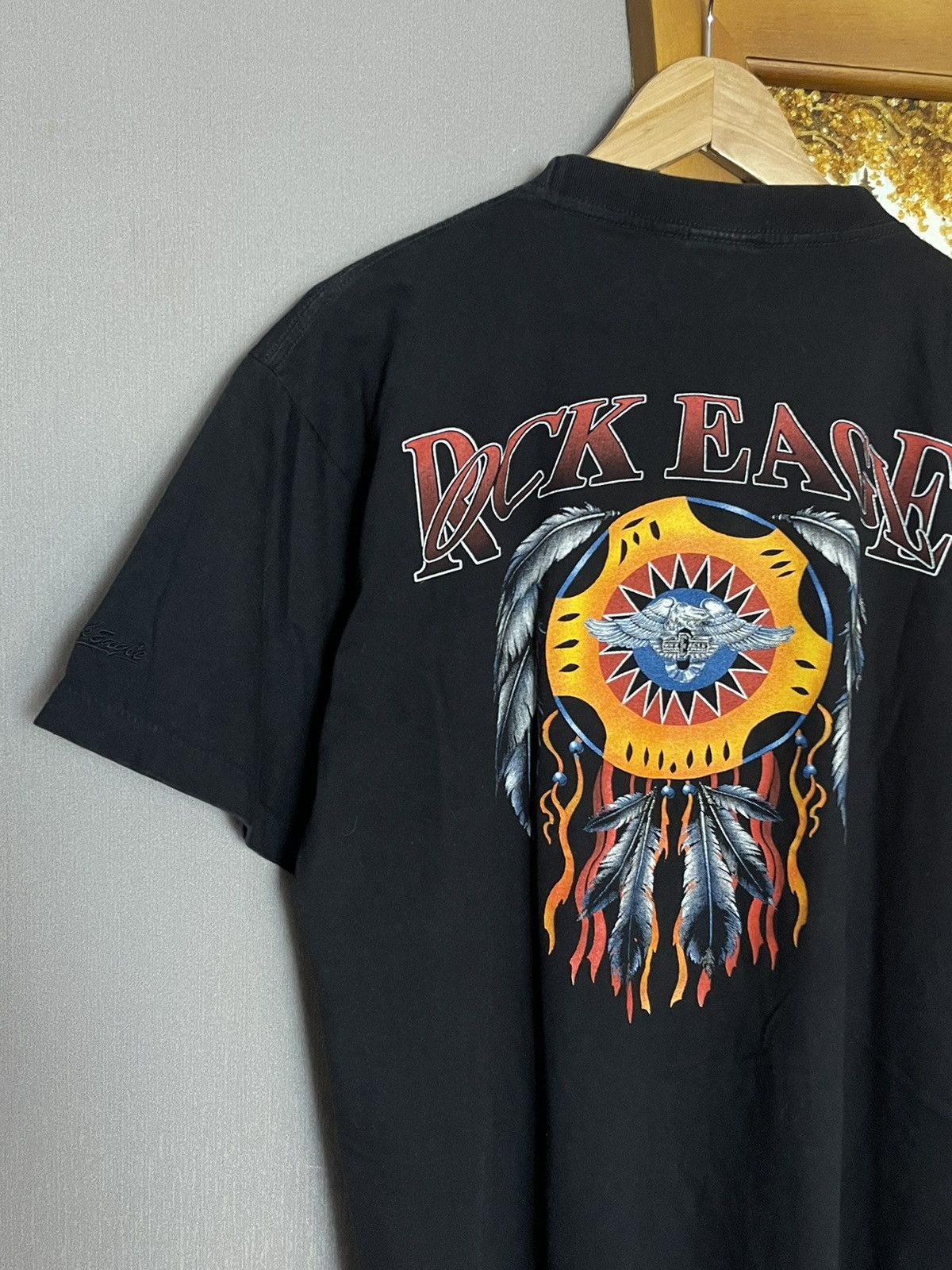 Band Tees × Vintage Vintage Cropped Native American Indian Double Sided T-shirt Size US L / EU 52-54 / 3 - 9 Thumbnail