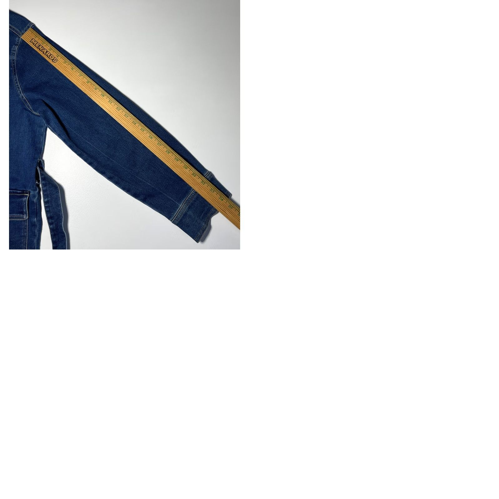 Parasuco VINTAGE Parasuco Denim Jeans Belted Jacket Women's L Blue Belted Jacket Size 36" / US 14 / IT 50 - 10 Thumbnail