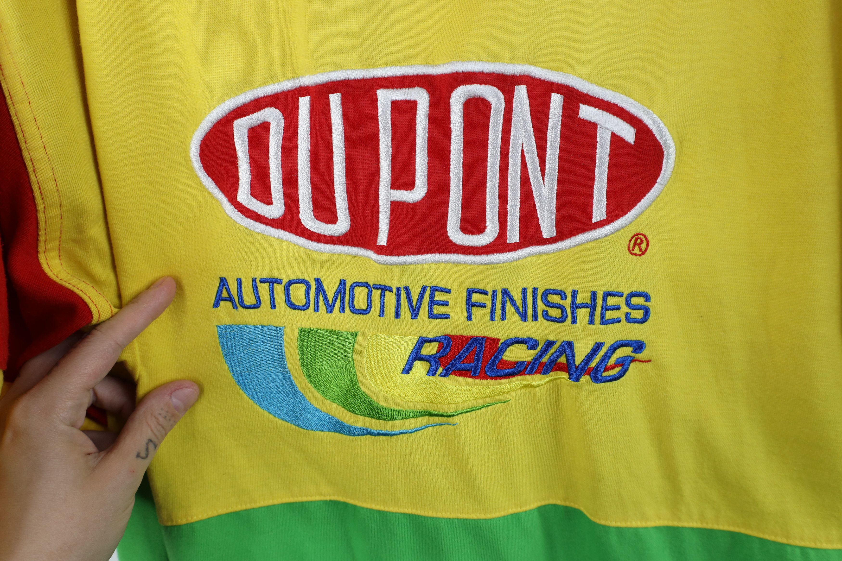 Vintage Vintage 90s NASCAR Striped Jeff Gordon Racing T-Shirt Size US XL / EU 56 / 4 - 6 Thumbnail