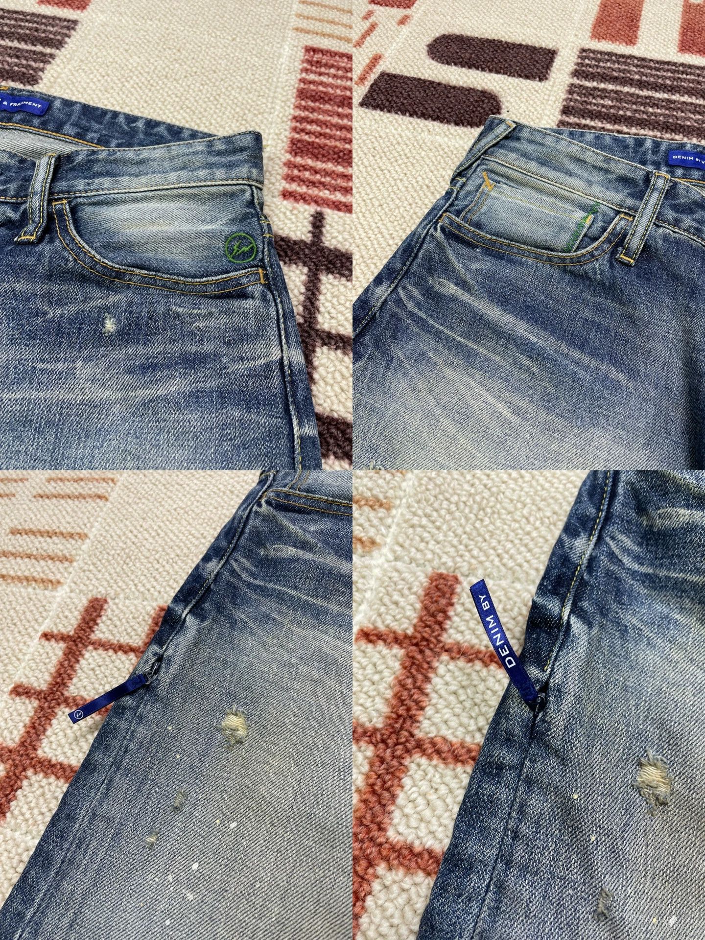 Vanquish VANQUISH x FRAGMENT Distressed Jeans Yellow Wash Splatter Size US 30 / EU 46 - 8 Thumbnail