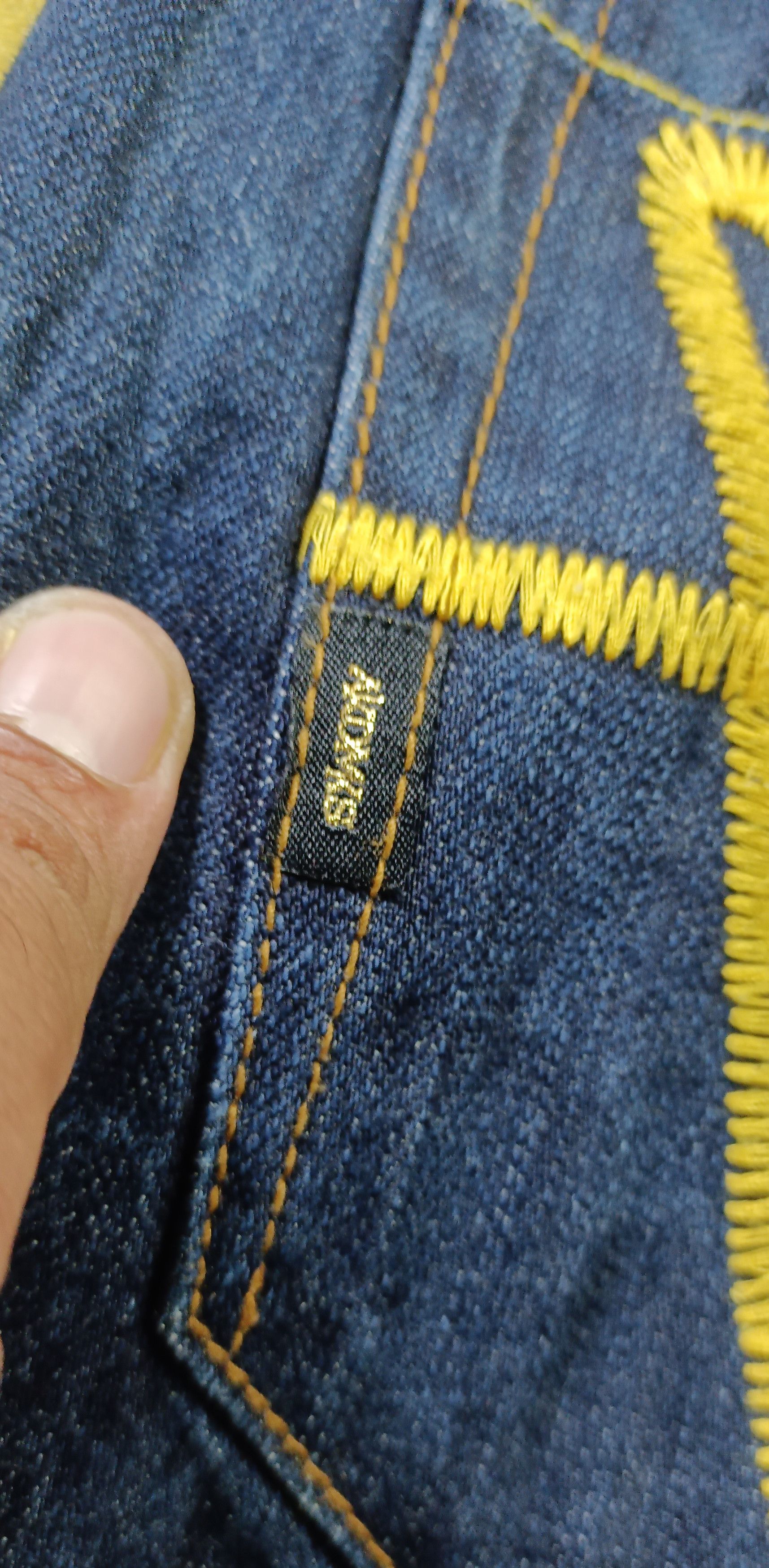 Akademiks × JNCO × Japanese Brand Akademiks Jeans Baggy Dark Wash Embroidered Pockets Hip Hop Size US 34 / EU 50 - 17 Thumbnail