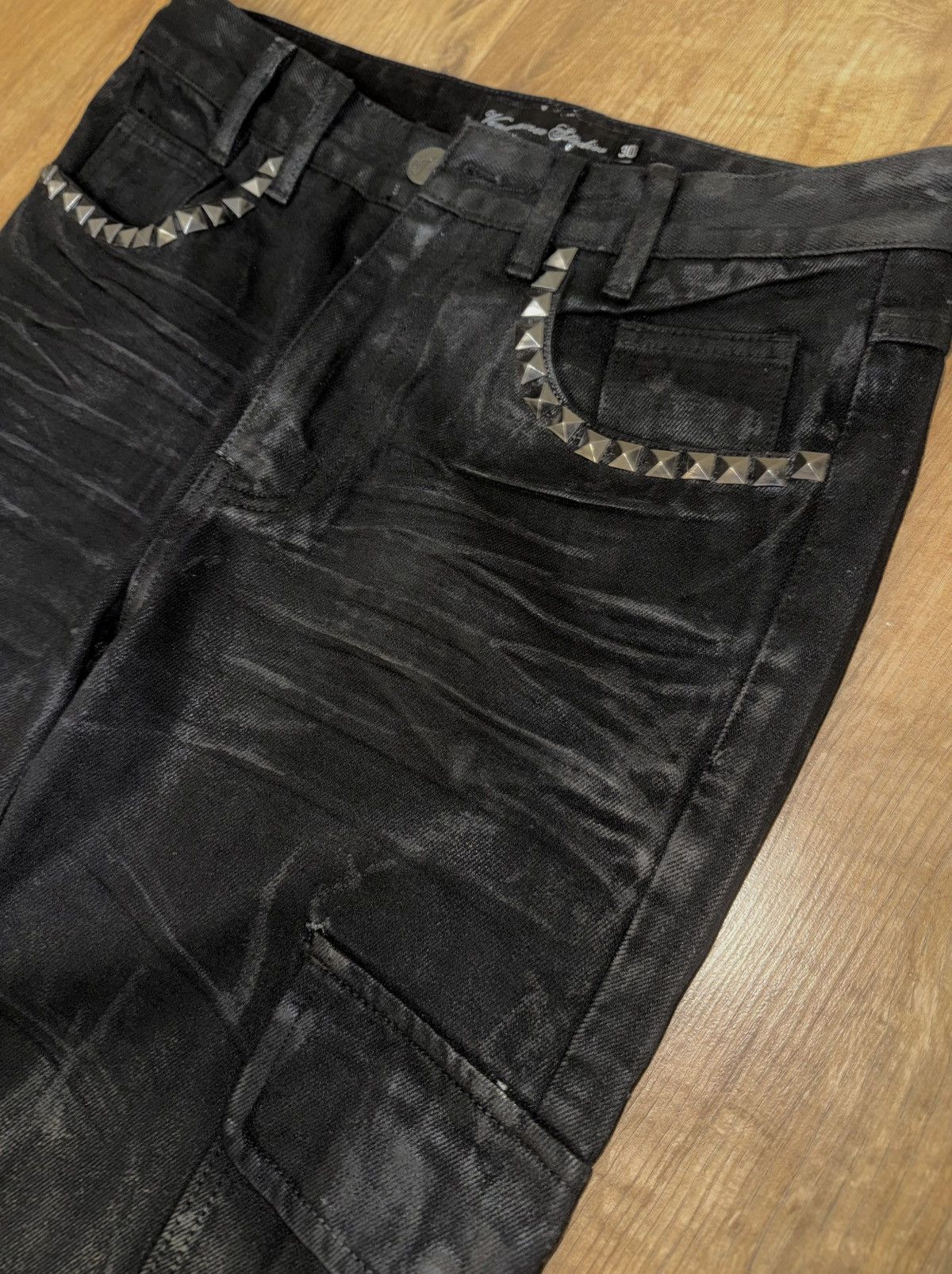 Other VENDETTA WAXED DENIM JEANS Size US 28 / EU 44 - 1 Thumbnail