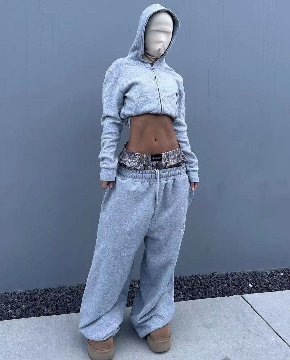 Japanese Brand Double Waist Camouflage Boxer Baggy Sweatpants Size US 31 - 4 Thumbnail