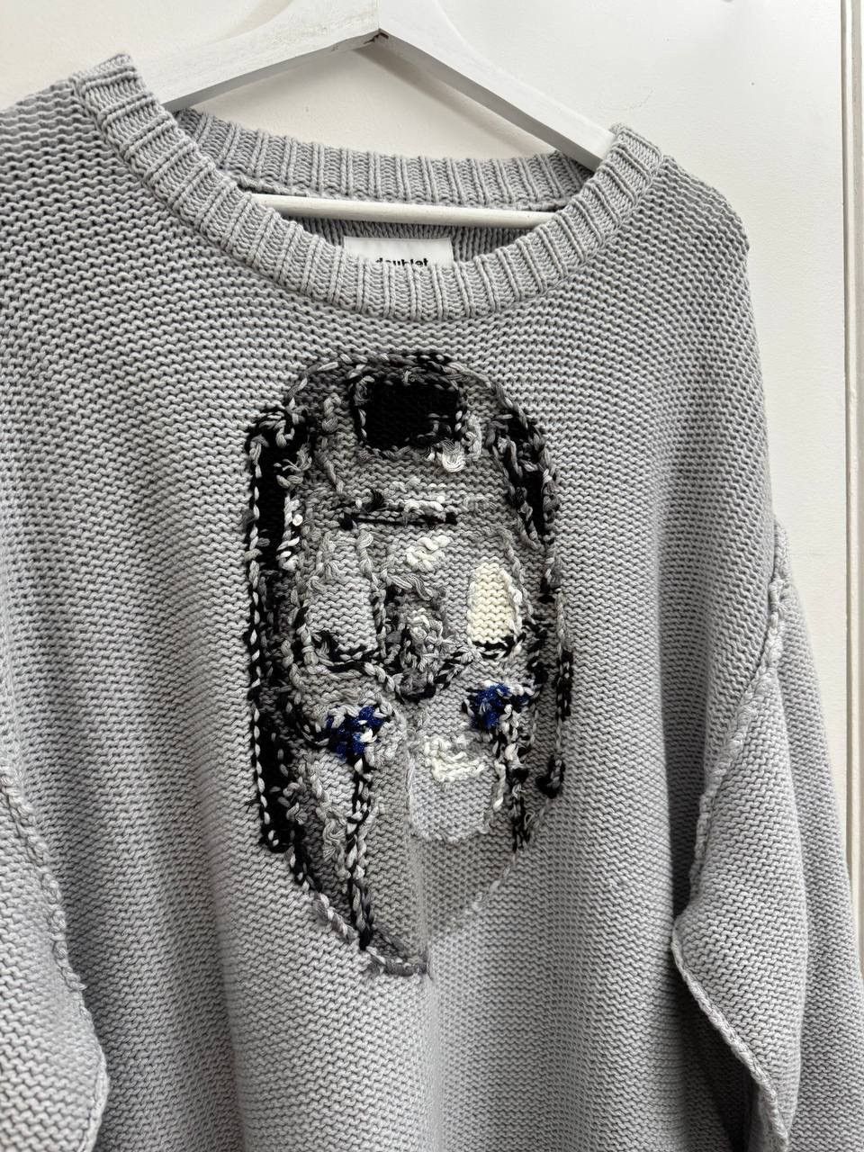 Doublet Reversible AI Hand knit cotton jacquard sweater Size US L / EU 52-54 / 3 - 5 Thumbnail